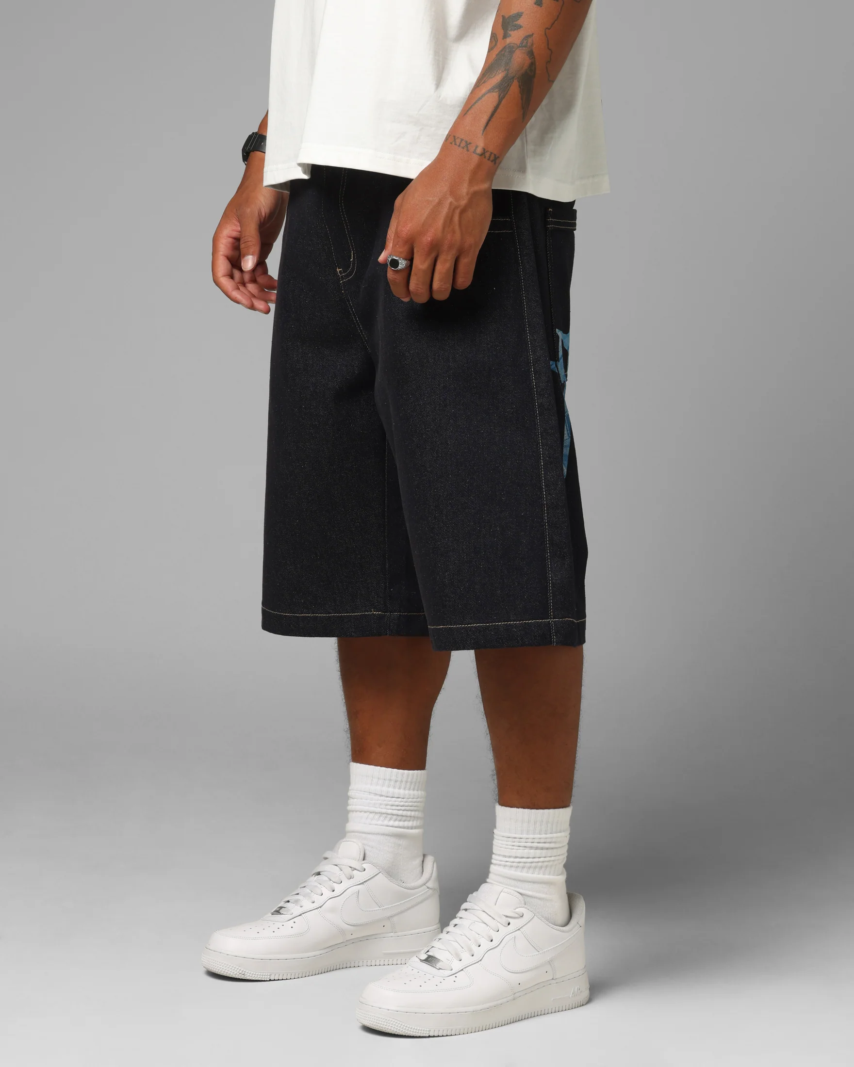 Loiter Star Born Camo Jorts Indigo - Image 5