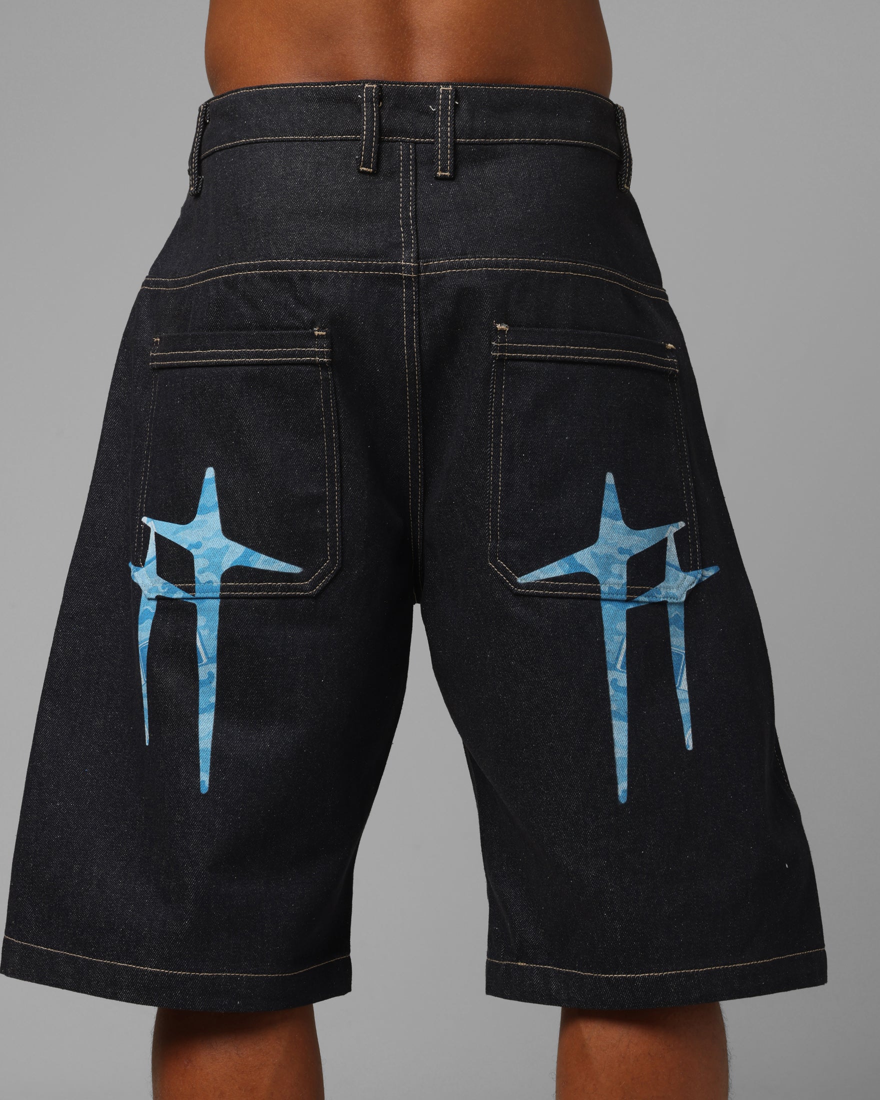 Loiter Star Born Camo Jorts Indigo - Image 8