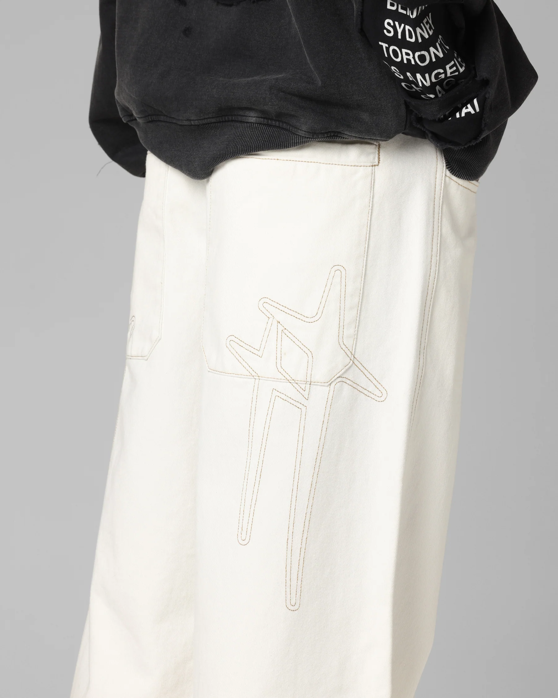 Loiter Star Born Jeans Off White - Image 3