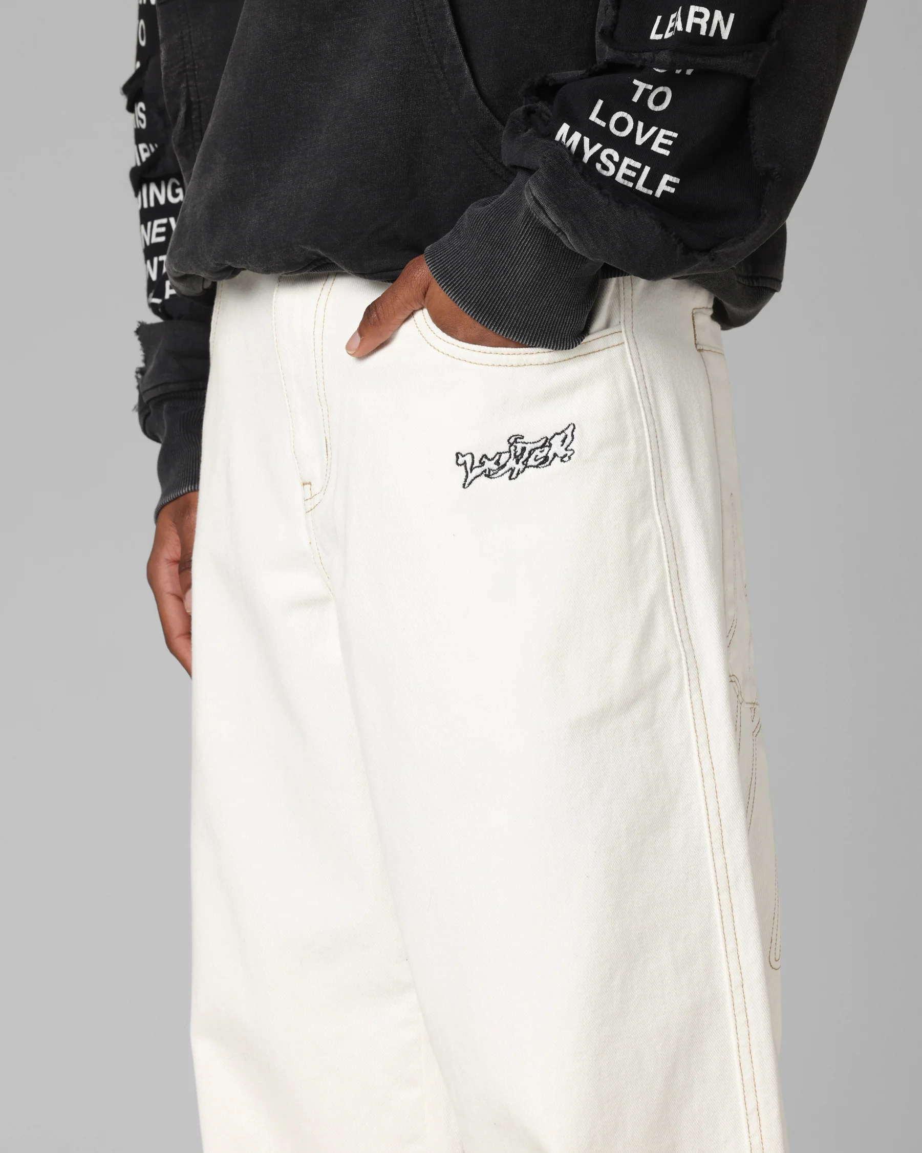 Loiter Star Born Jeans Off White - Image 4