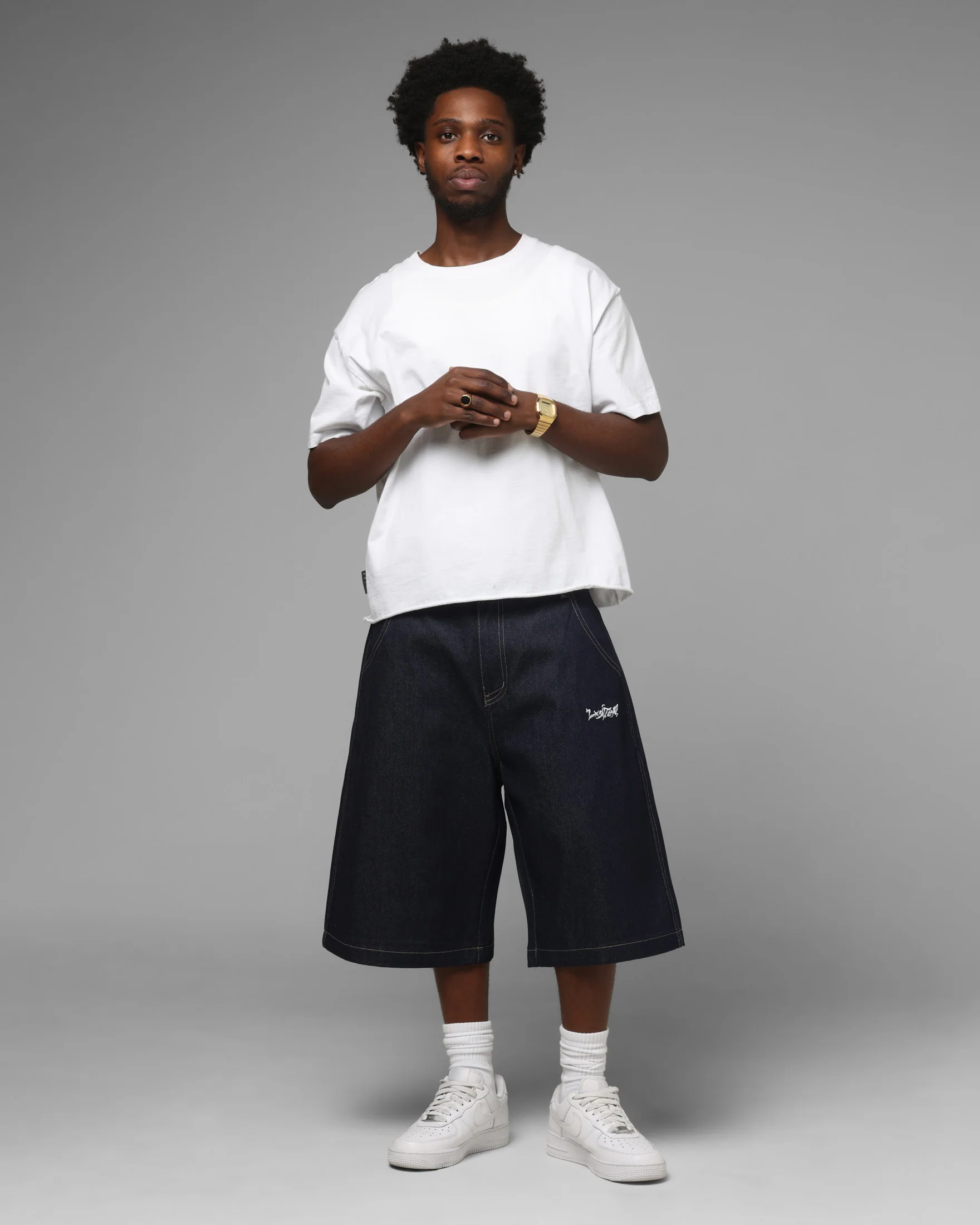 Loiter Star Born Jorts Raw Indigo - Image 2