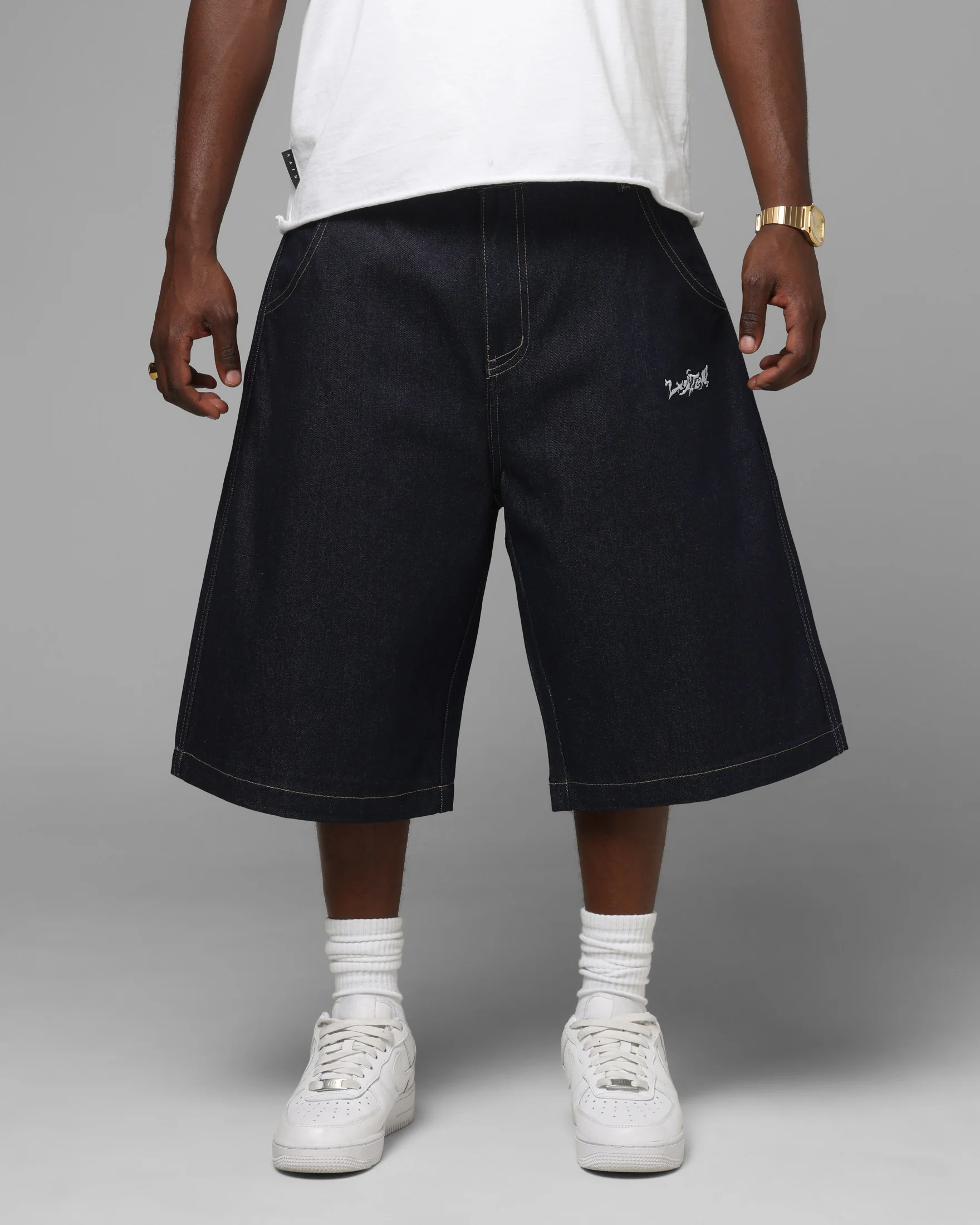 Loiter Star Born Jorts Raw Indigo - Image 5