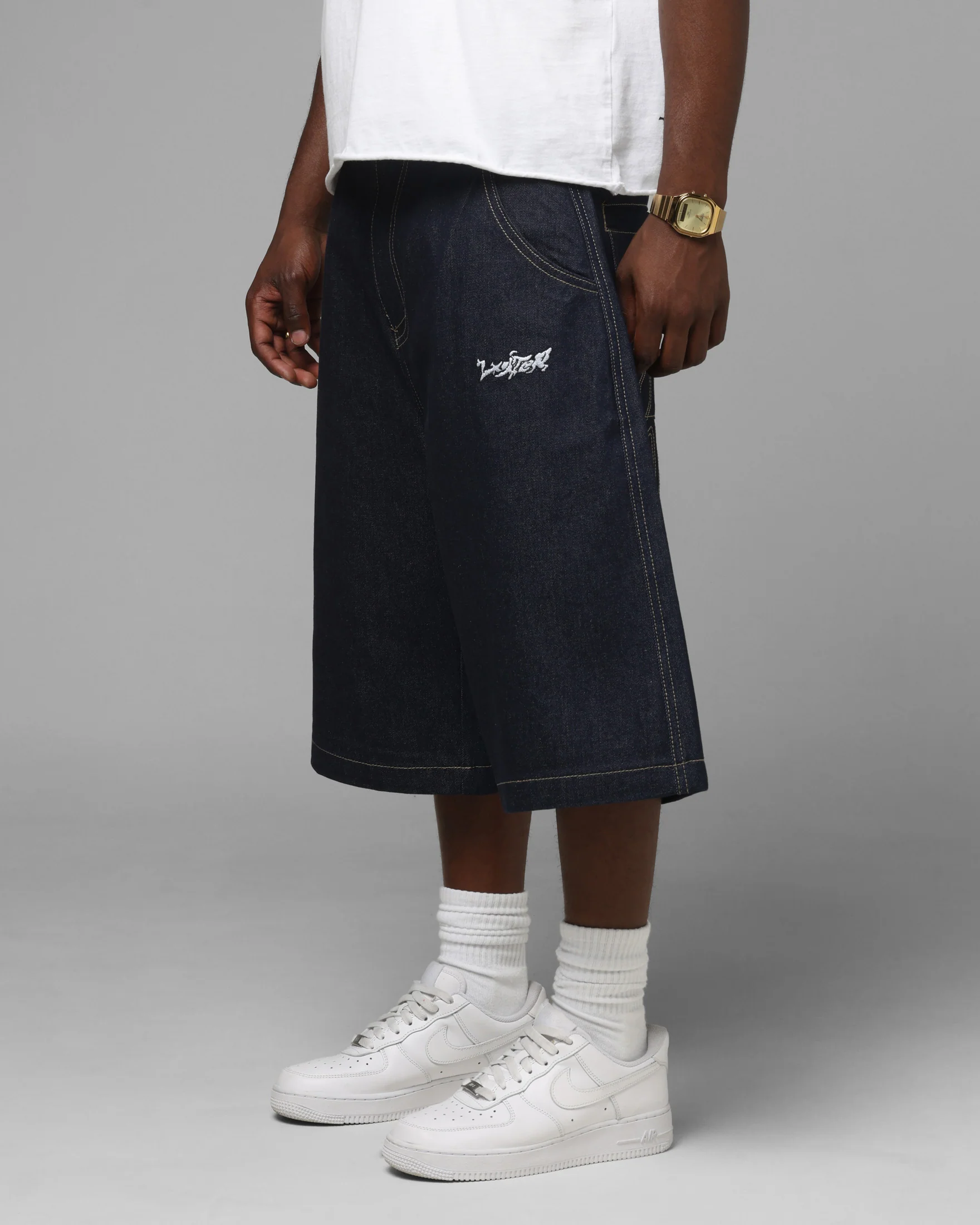 Loiter Star Born Jorts Raw Indigo - Image 6
