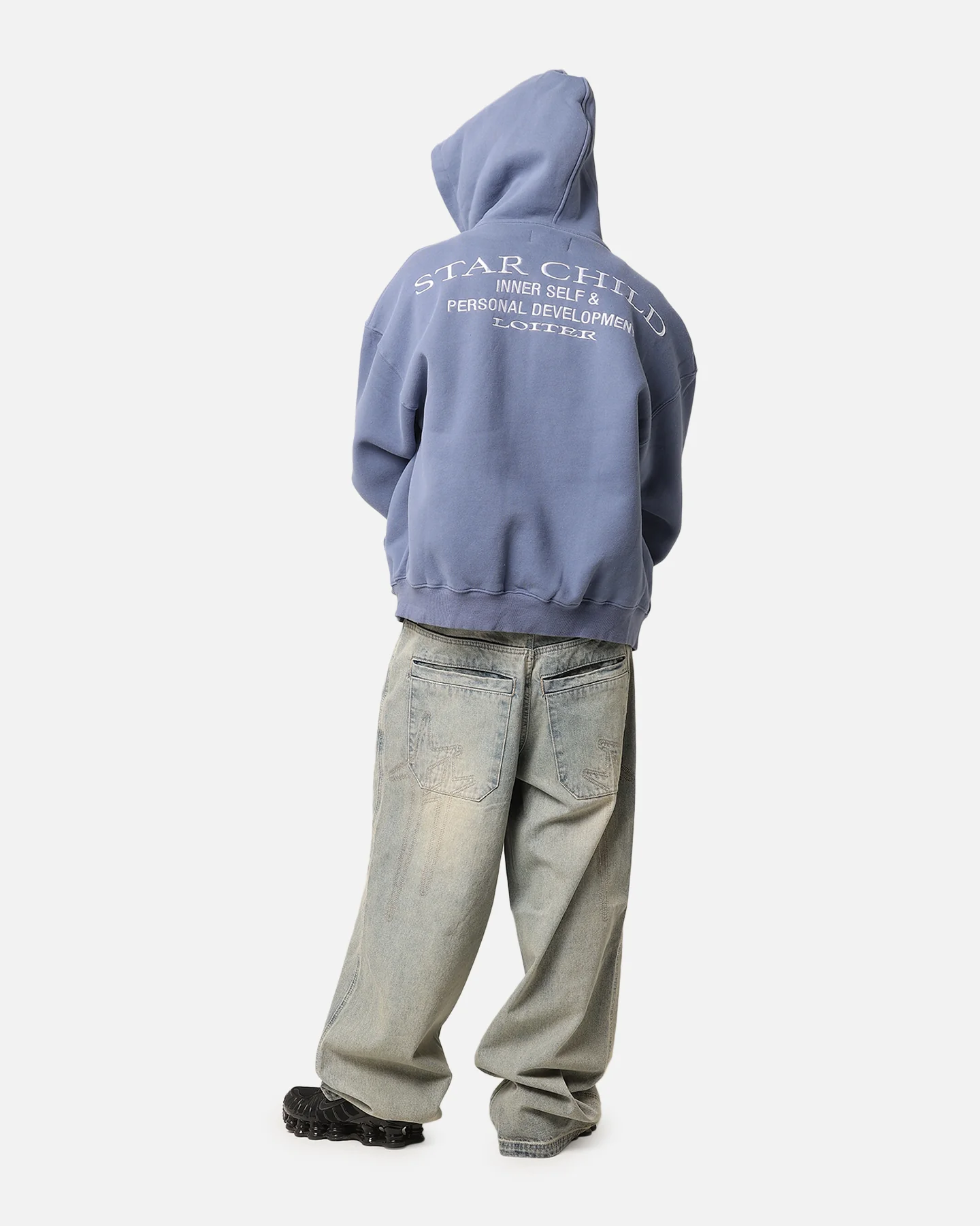 Loiter Star Child Zip Hoodie Navy - Image 4