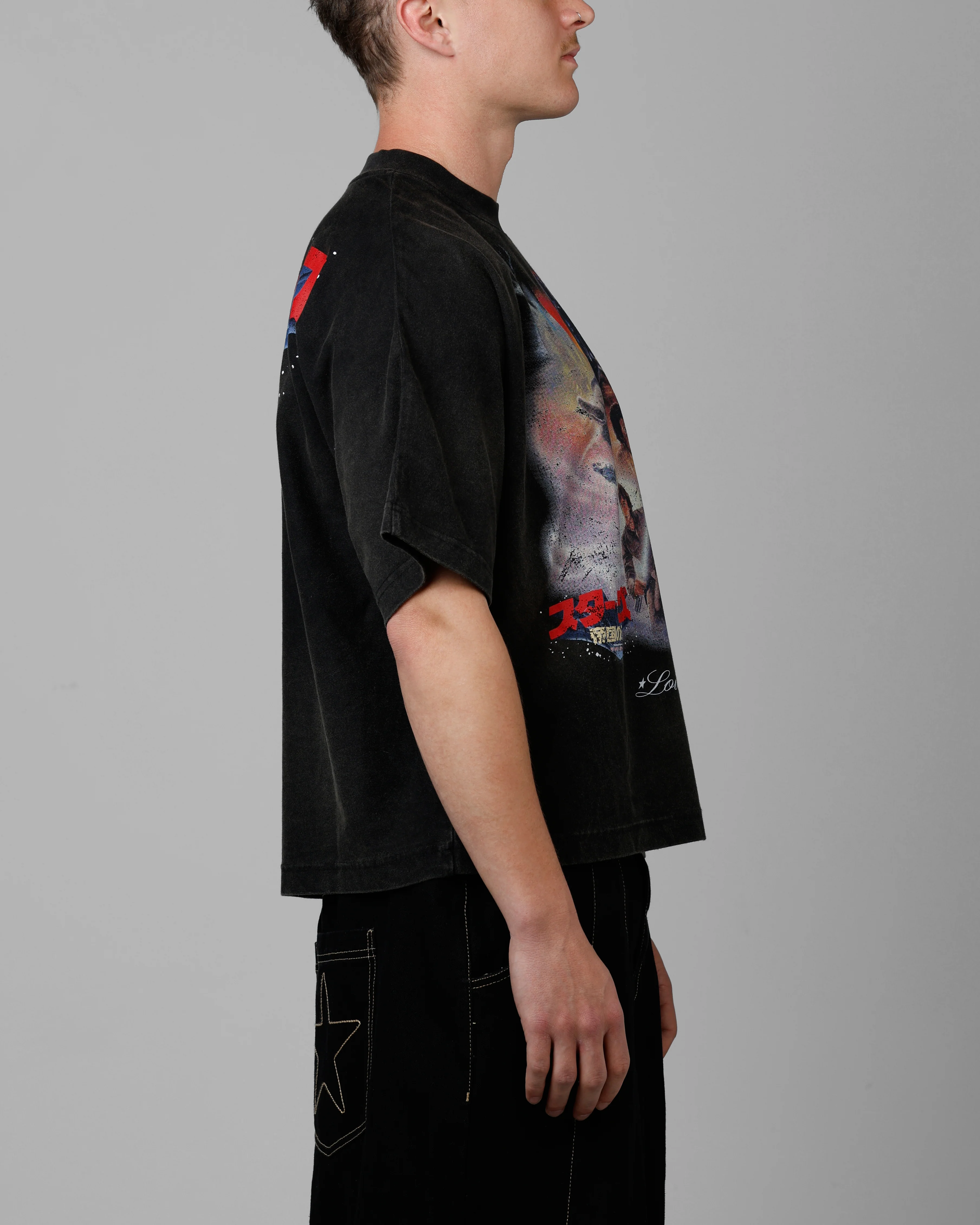Loiter Star Wars Vintage T-Shirt Washed Black - Image 4