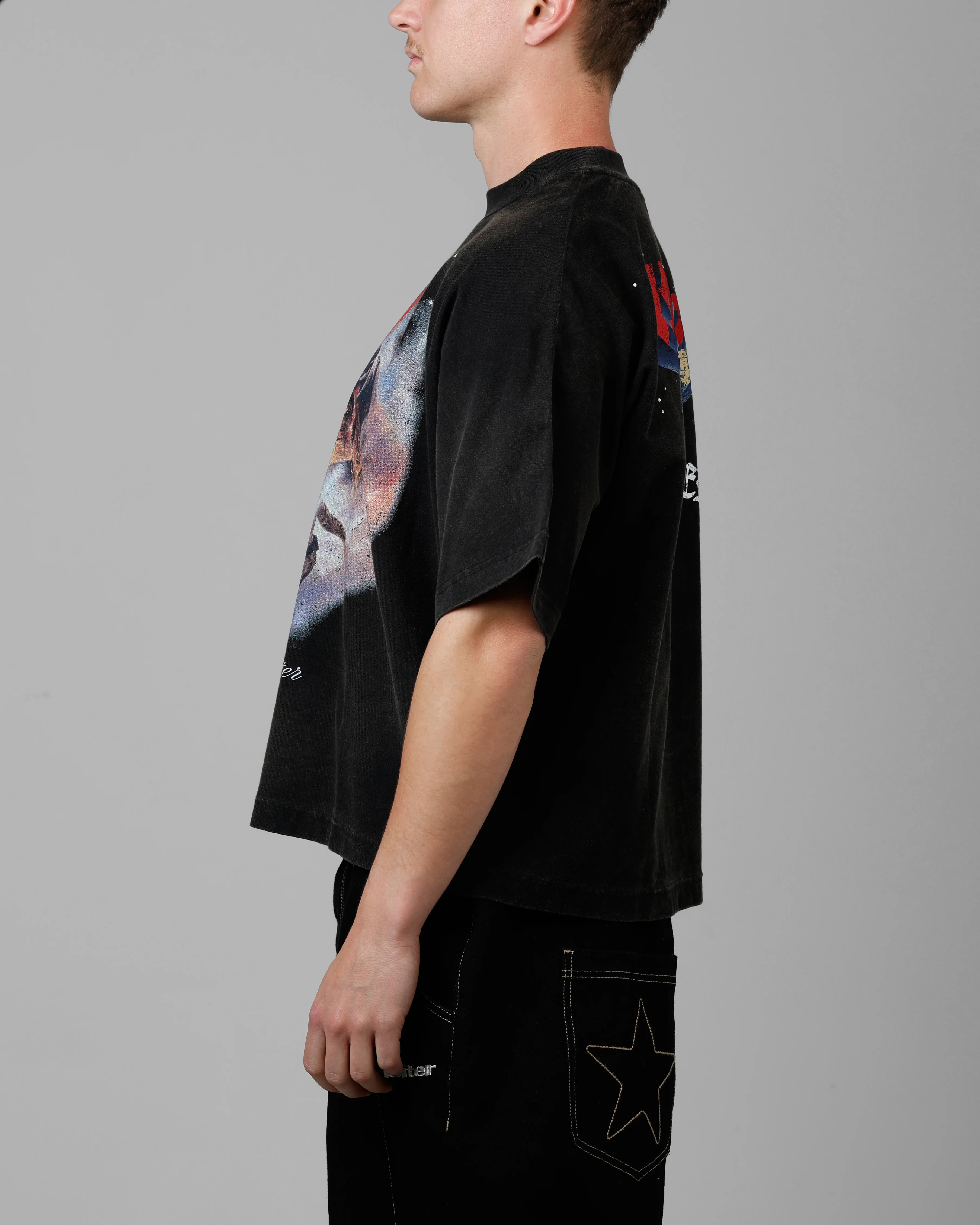Loiter Star Wars Vintage T-Shirt Washed Black - Image 5