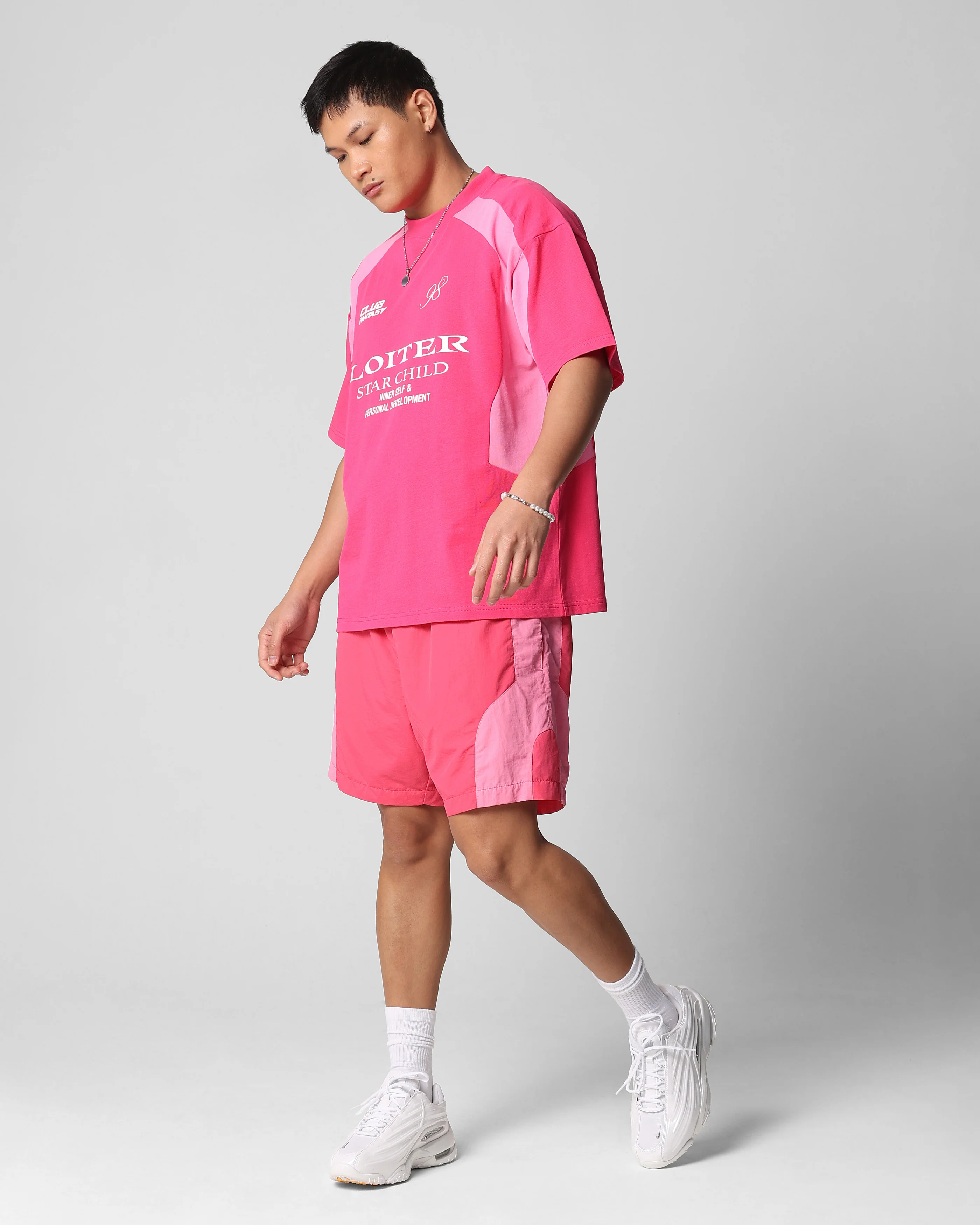 Loiter Subcultural Panel T-Shirt Pink - Image 3