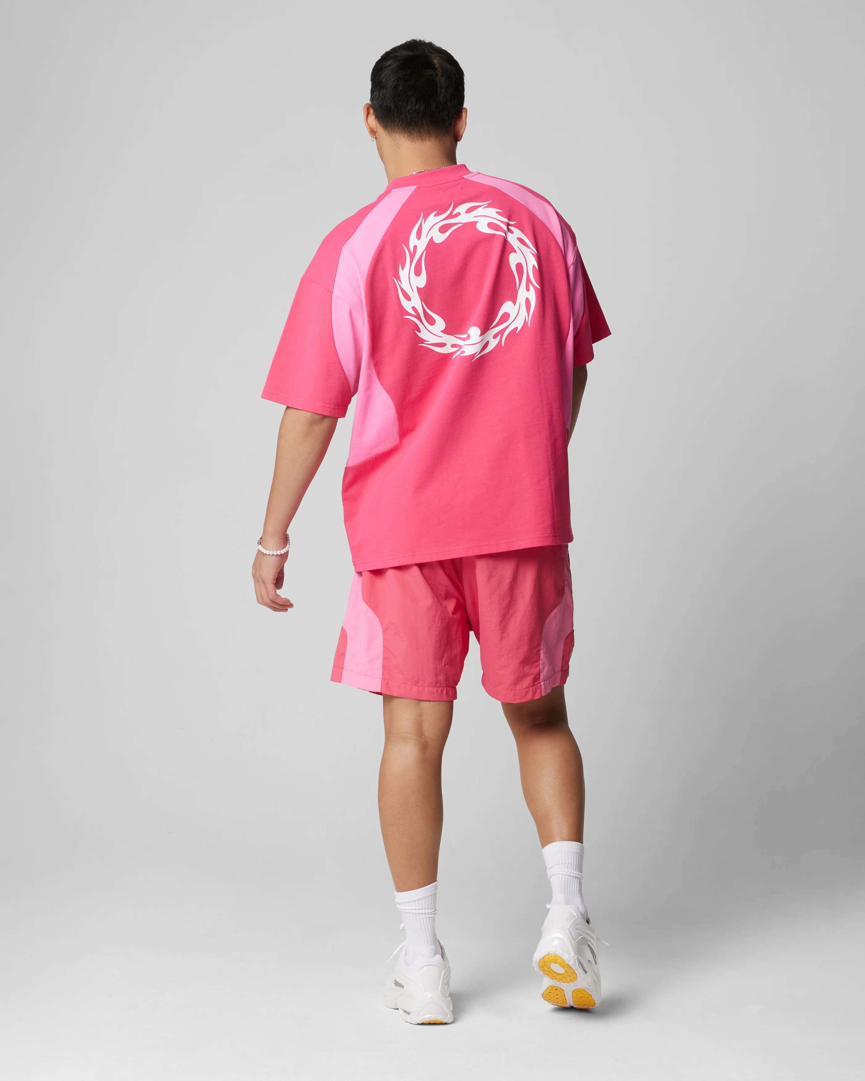 Loiter Subcultural Panel T-Shirt Pink - Image 4