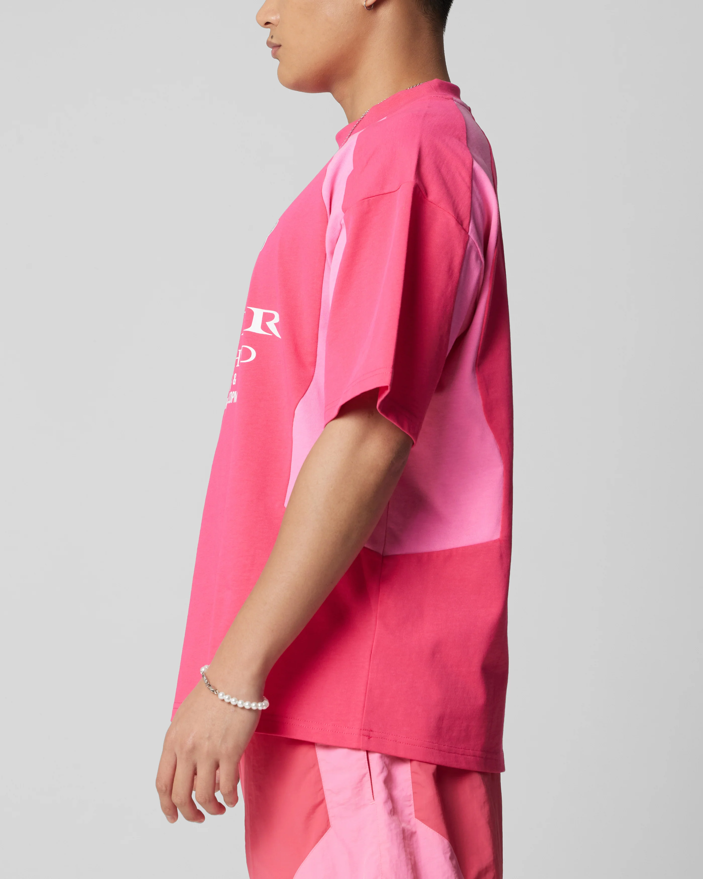 Loiter Subcultural Panel T-Shirt Pink - Image 6