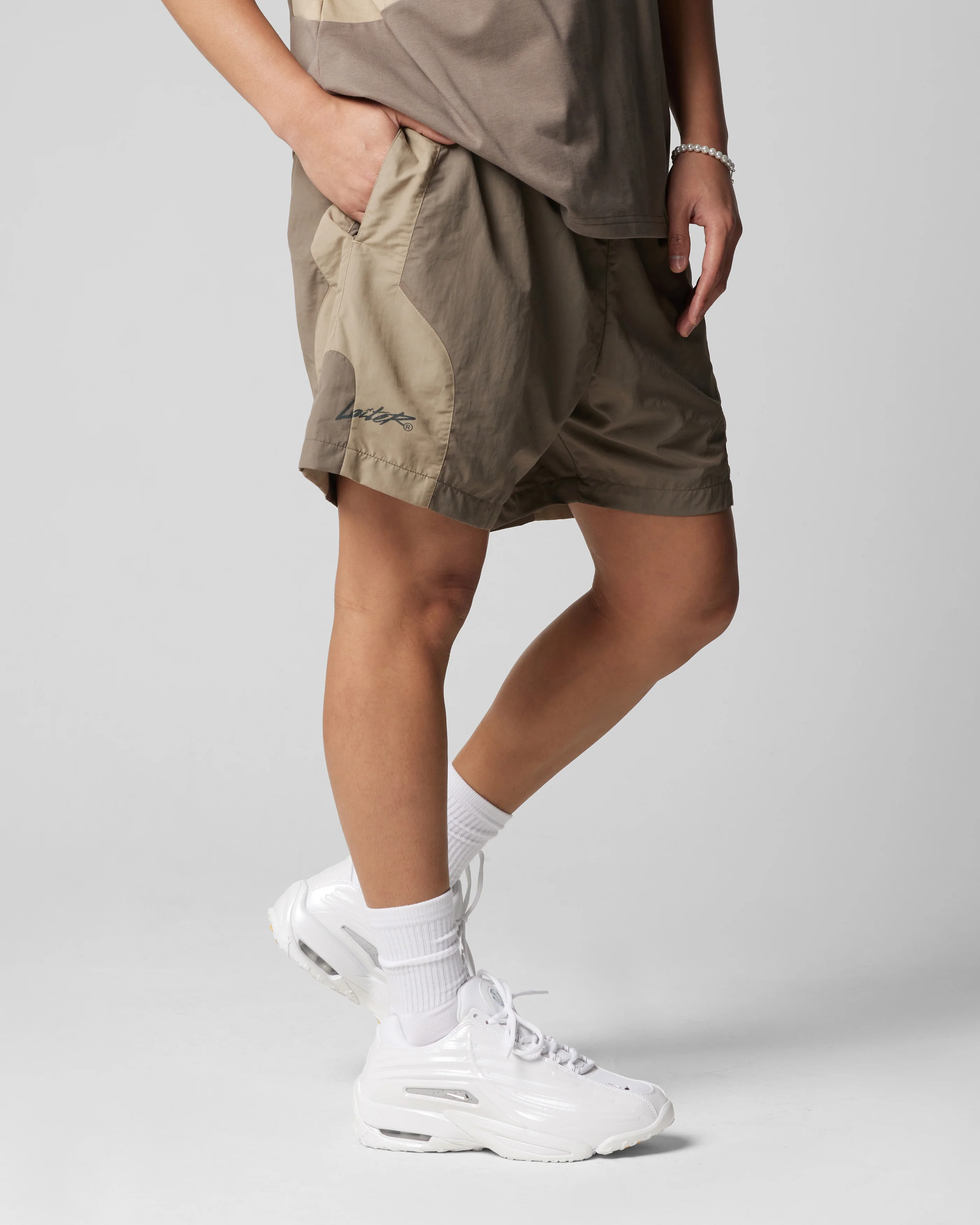 Loiter Subculture Panel Shorts Brown - Image 5