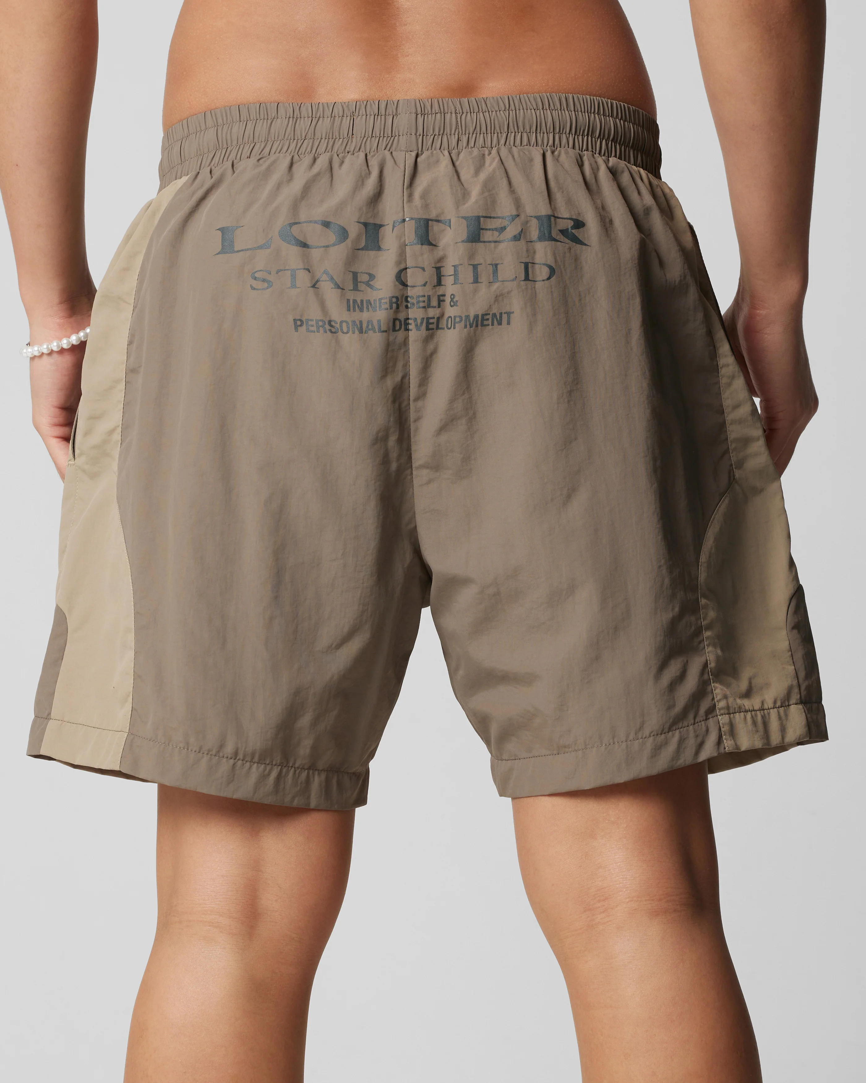 Loiter Subculture Panel Shorts Brown - Image 8