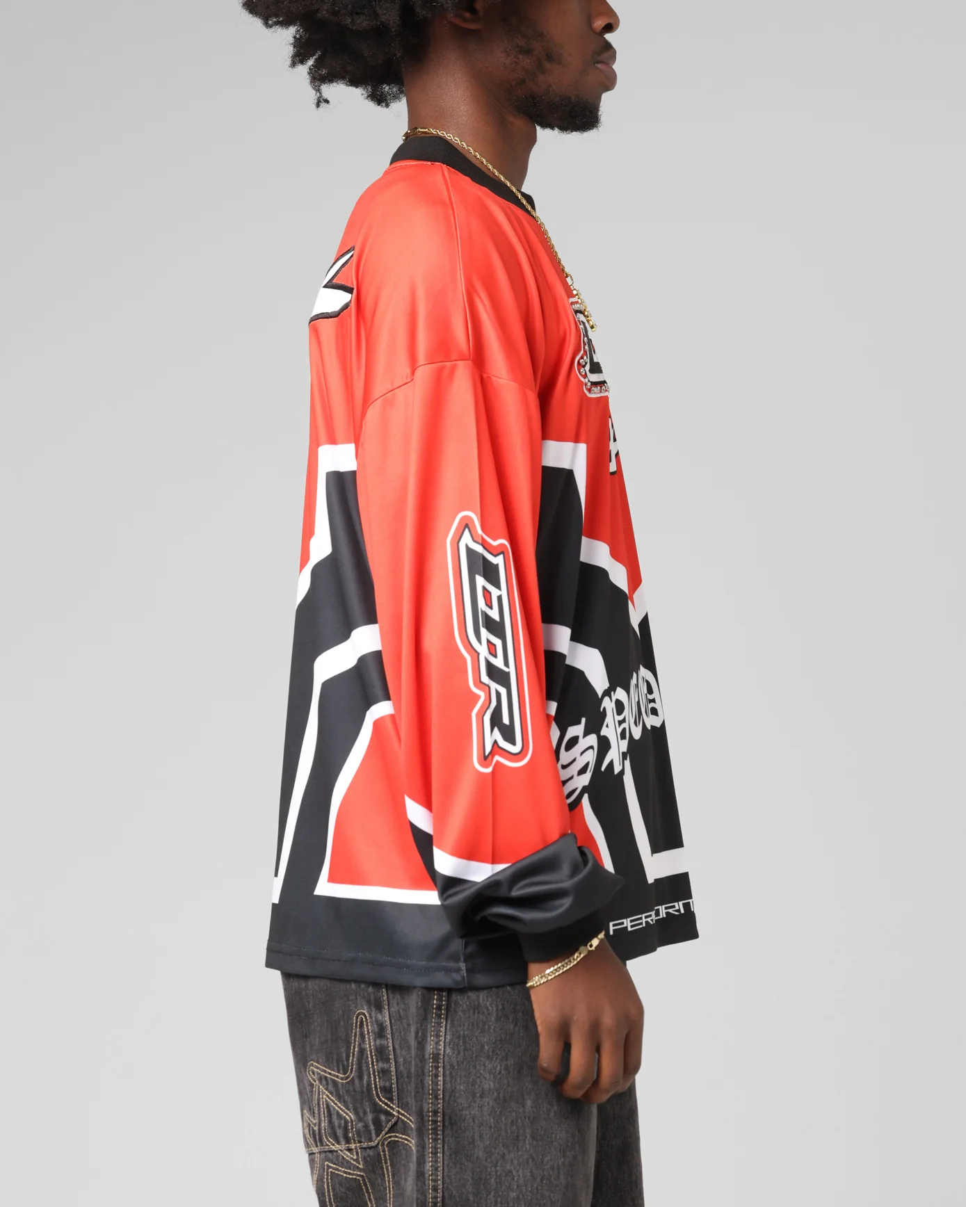 Loiter Thrill Racing Long Sleeve T-Shirt Red - Image 5