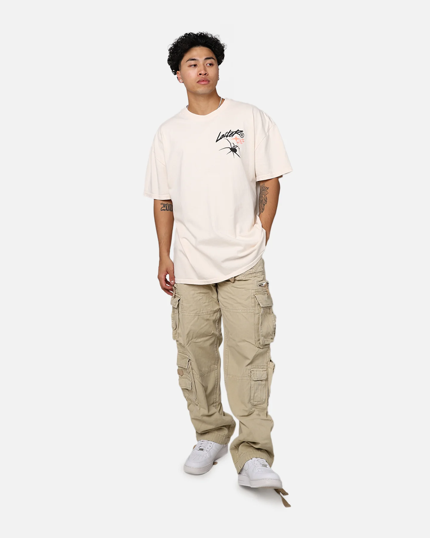 Loiter Tough Love T-Shirt Off White - Image 3