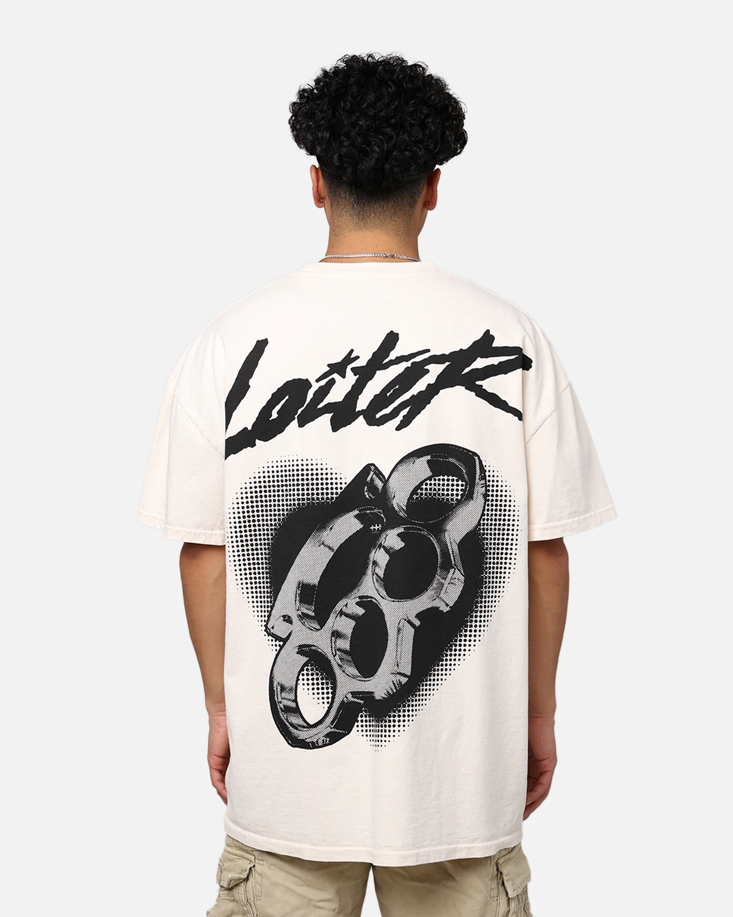 Loiter Tough Love T-Shirt Off White - Image 5