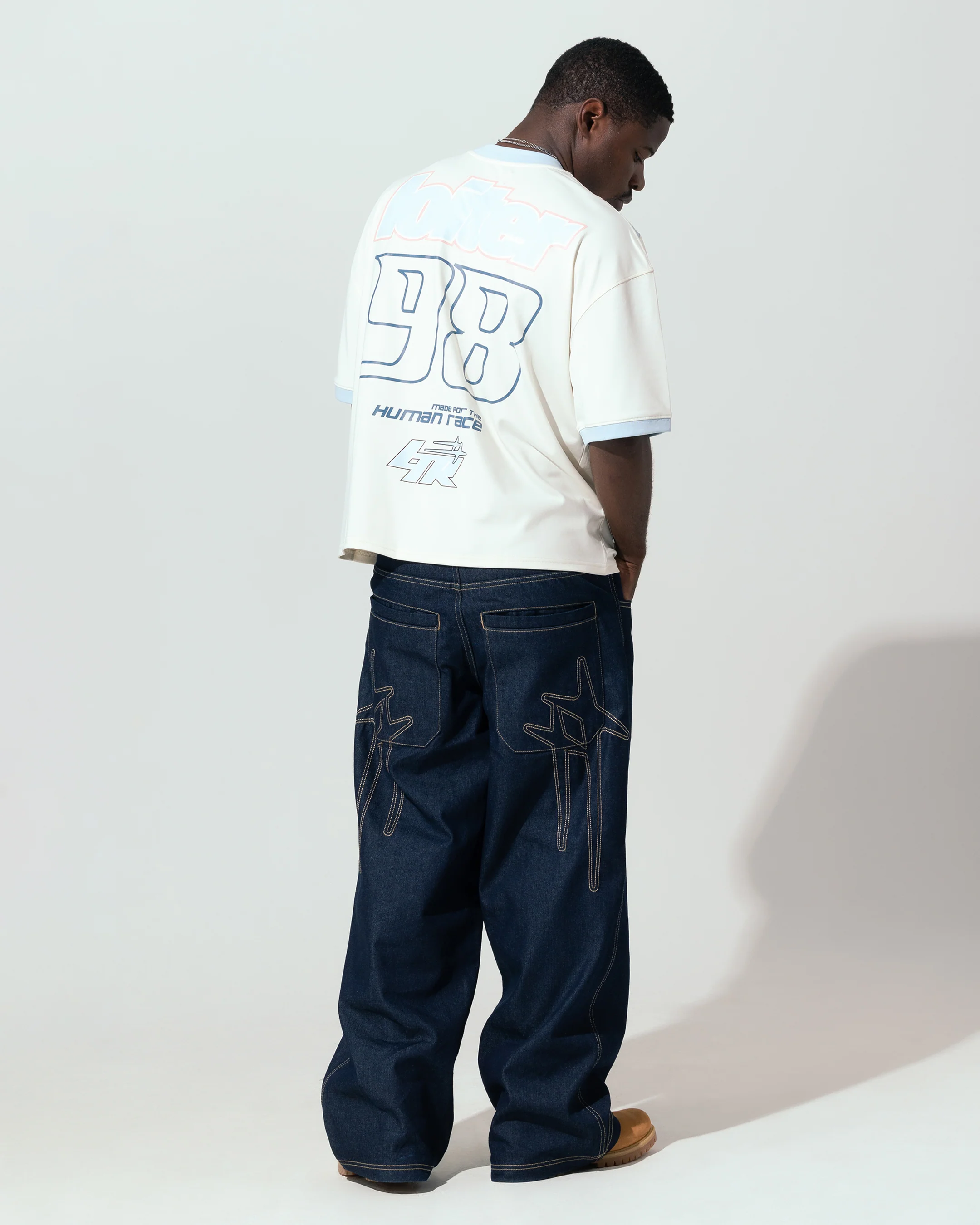 Loiter Tournament Jersey Off White/Blue - Image 4
