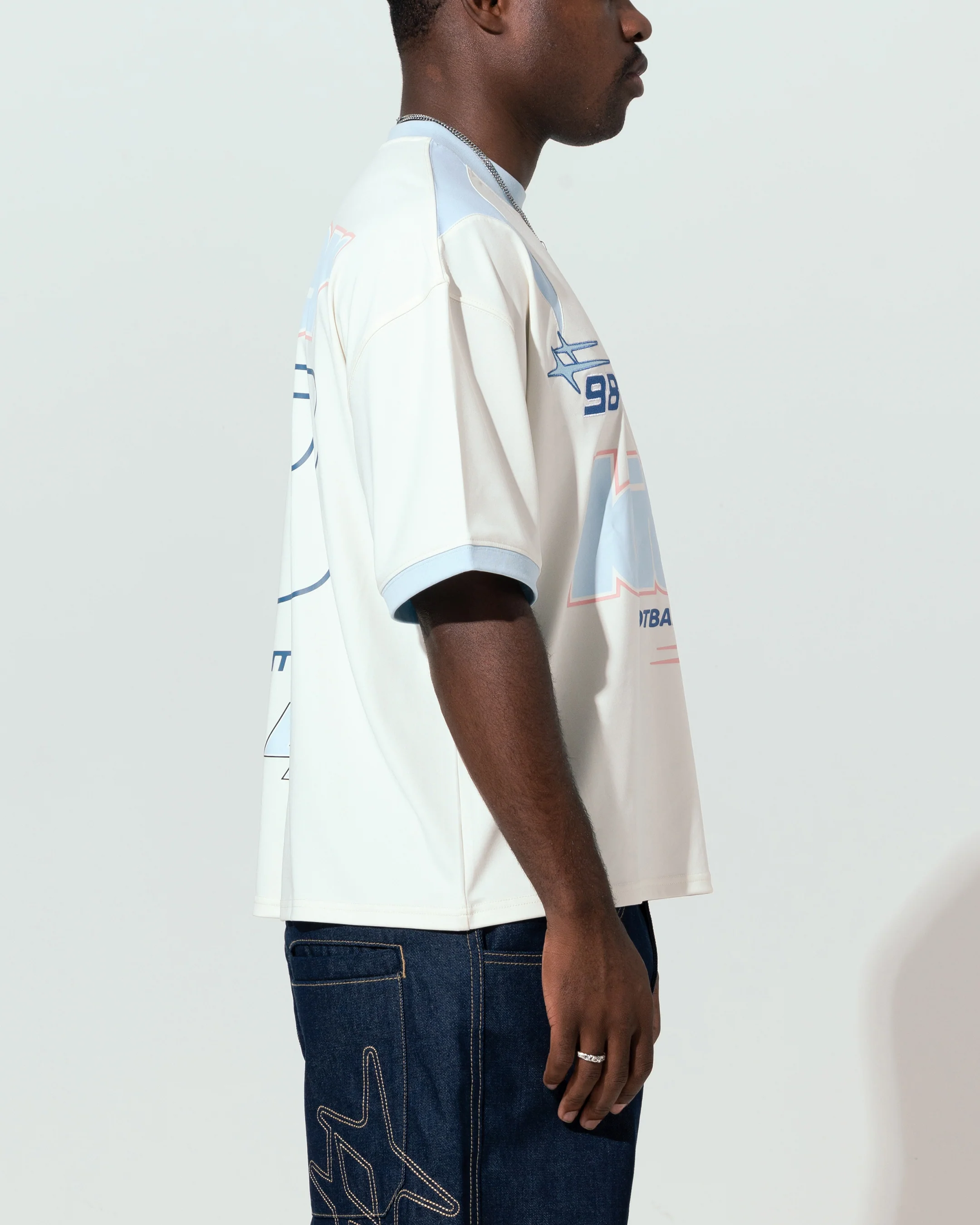 Loiter Tournament Jersey Off White/Blue - Image 5