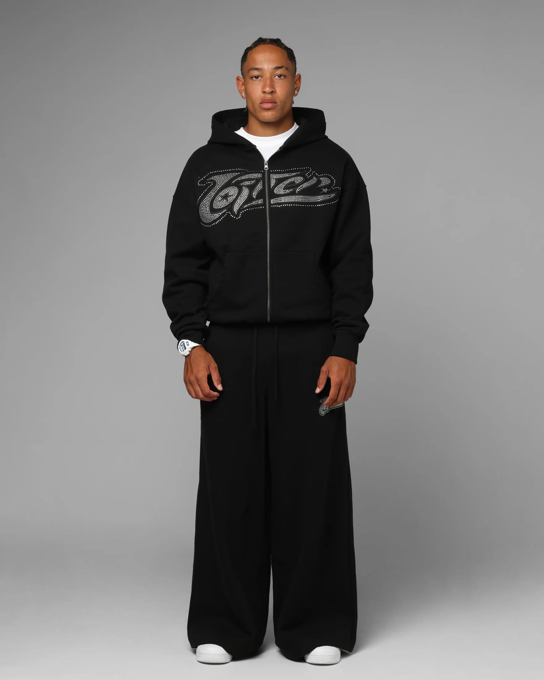 Loiter Silicone Ultra Wide Sweatpants Black - Image 2