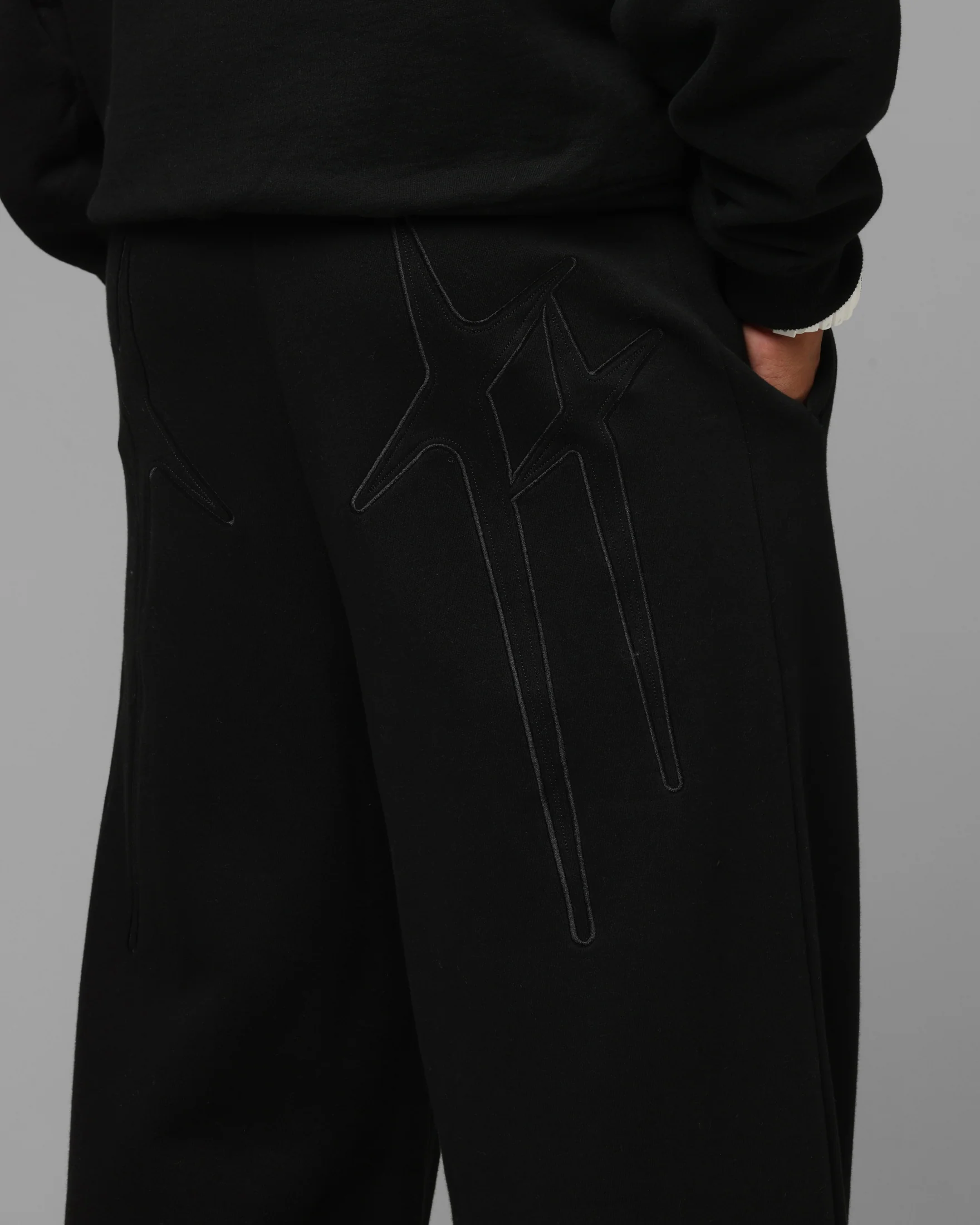 Loiter Silicone Ultra Wide Sweatpants Black - Image 4
