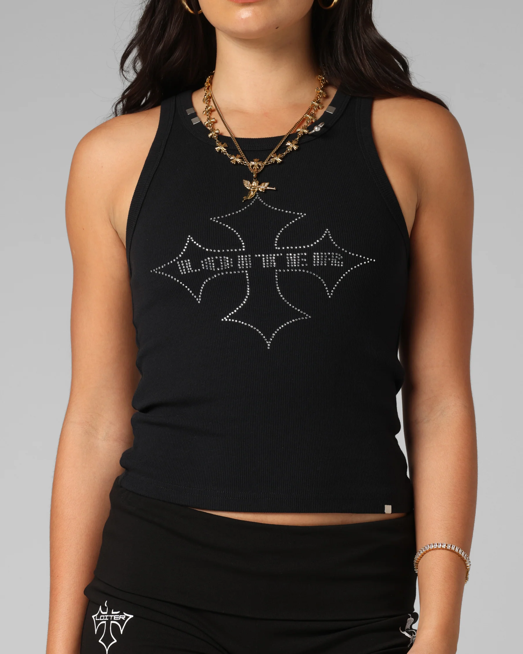 Loiter Women's Bullrush Cropped Tank Black - Image 6