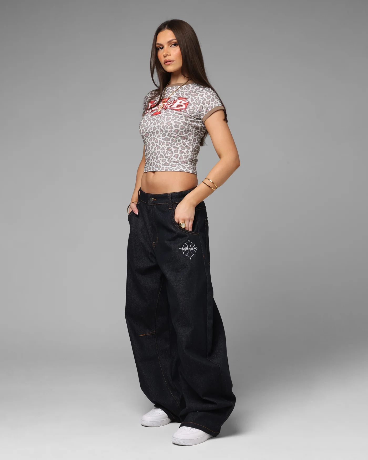 Loiter Women's Holy Fire Crop T-Shirt Leopard - Image 2
