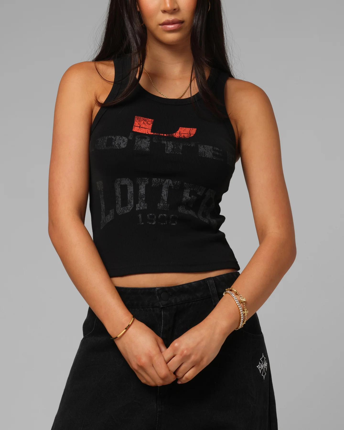 Loiter Women's Oil Rig Tank Black - Image 6