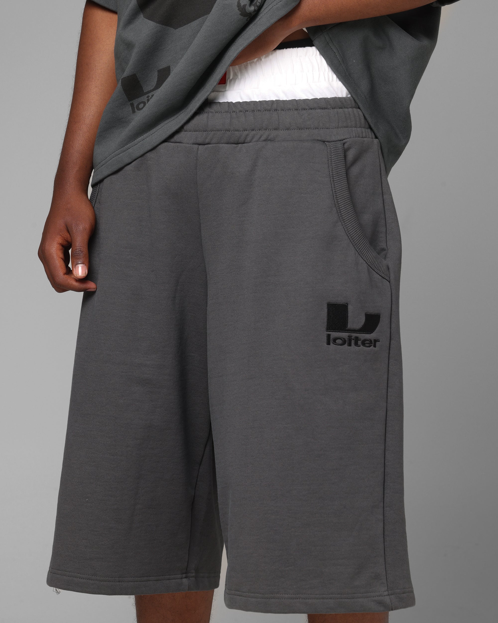 Loiter World Cup Shorts Charcoal - Image 2