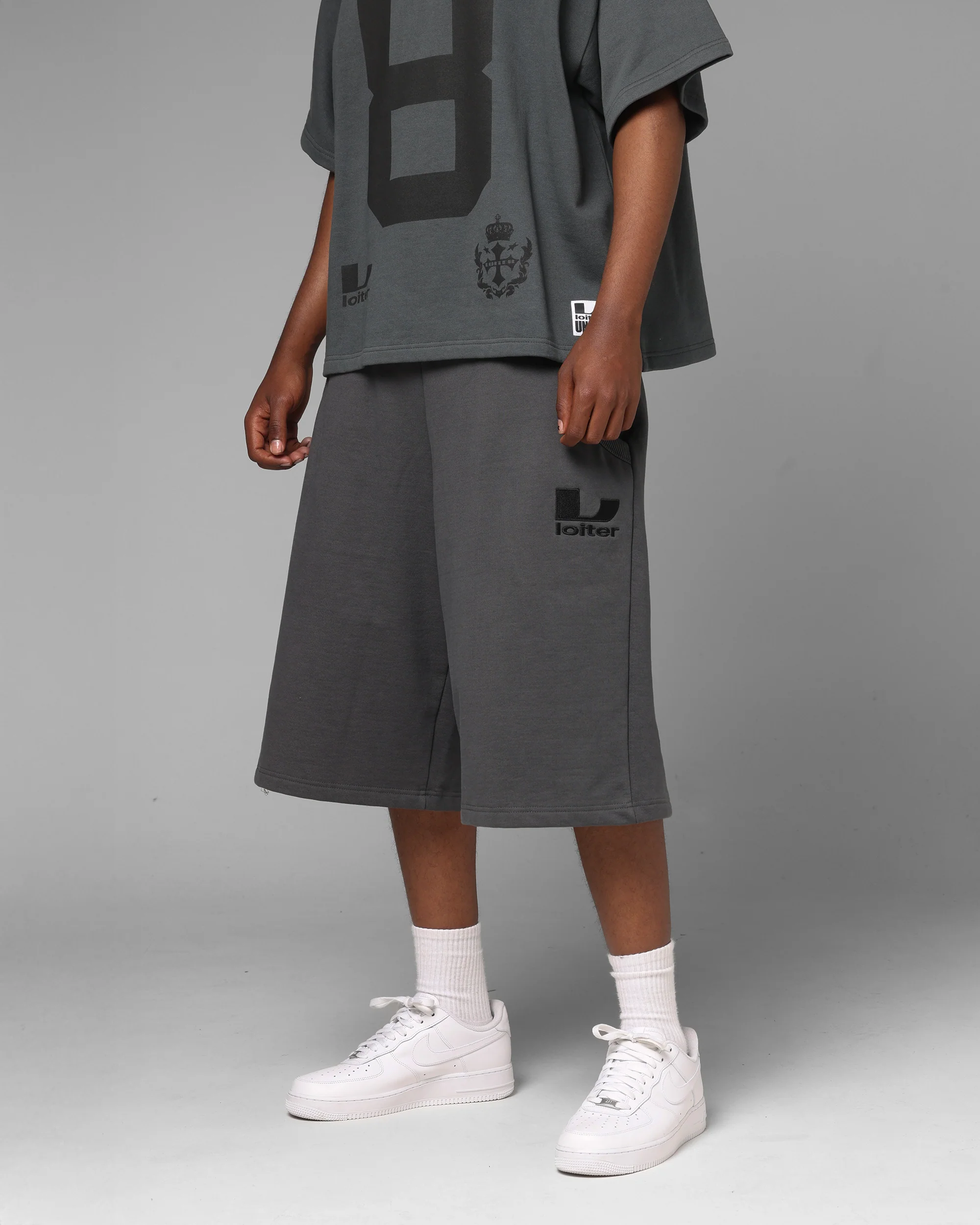 Loiter World Cup Shorts Charcoal - Image 5