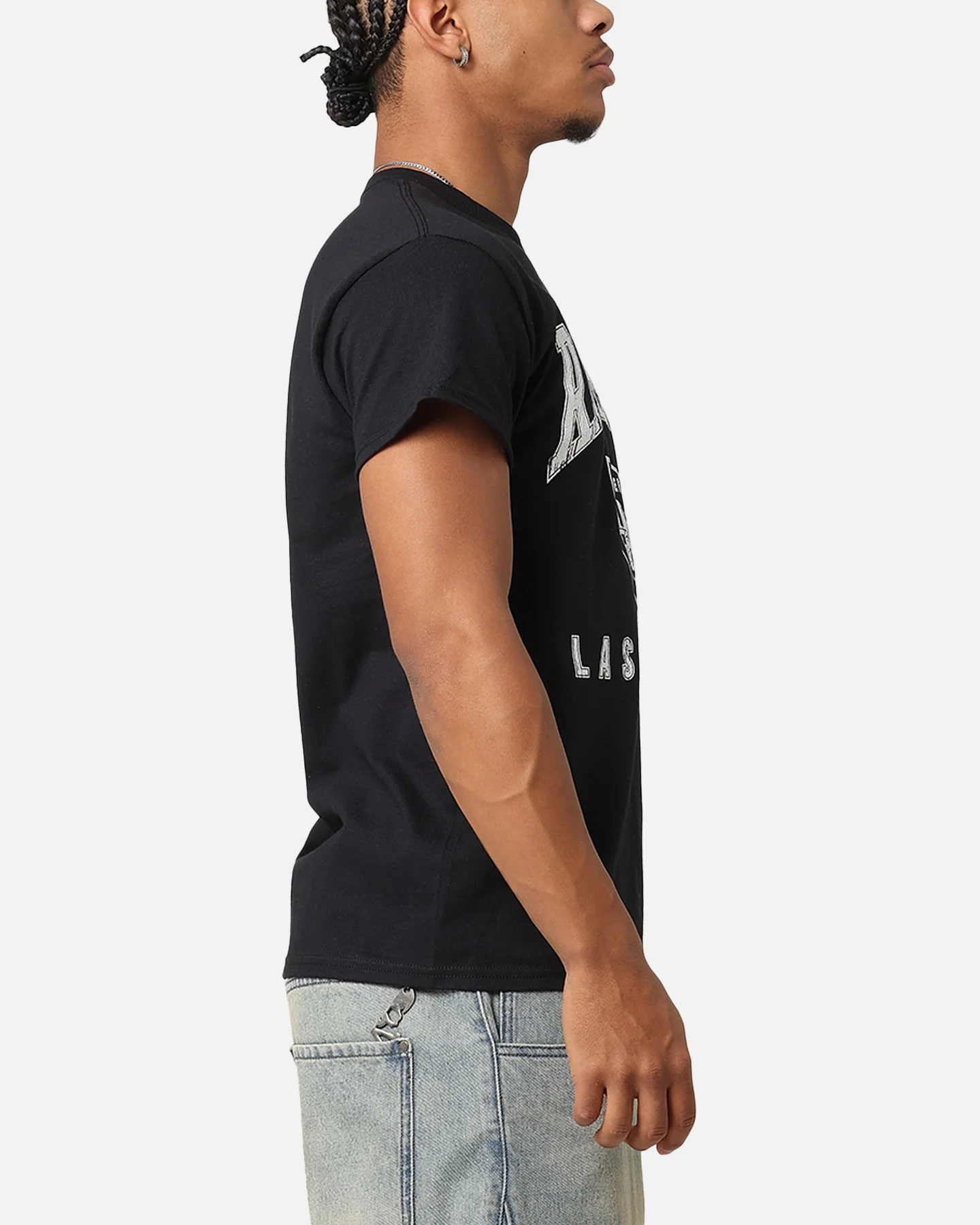 Majestic Athletic Las Vegas Raiders Blecker Team Arch T-Shirt Black - Image 5