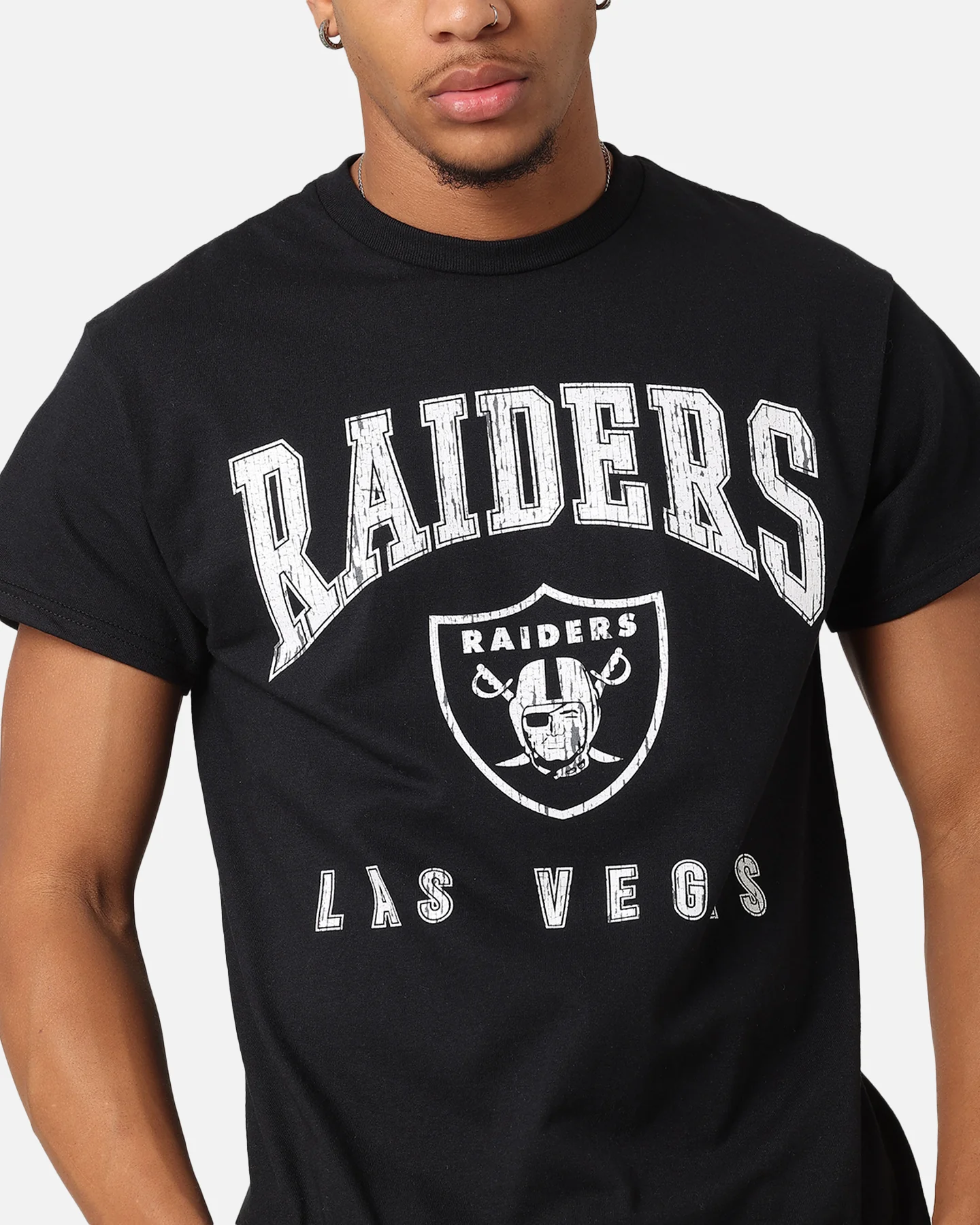 Majestic Athletic Las Vegas Raiders Blecker Team Arch T-Shirt Black - Image 6