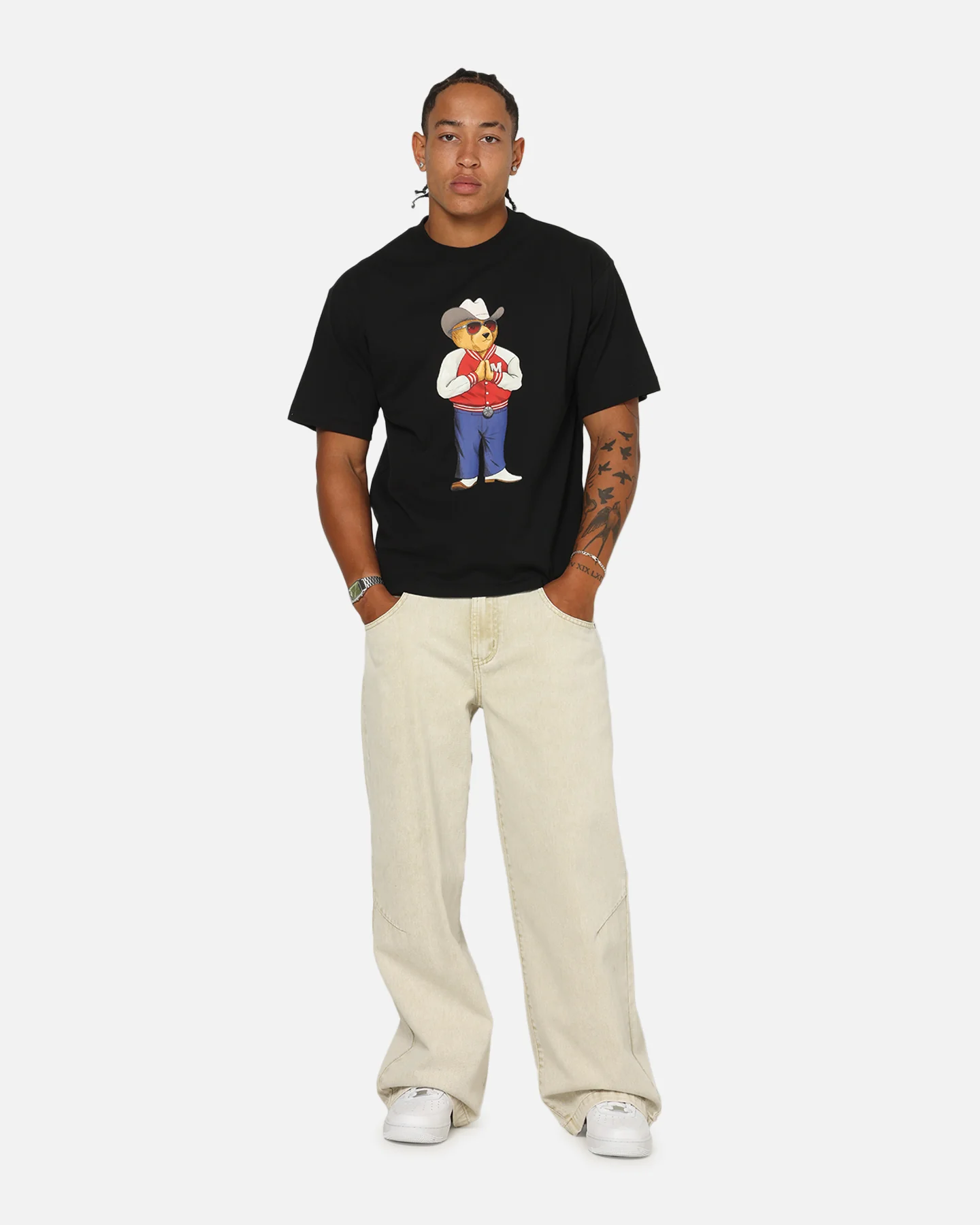 Market Hee-Haw Bear T-Shirt Black - Image 2