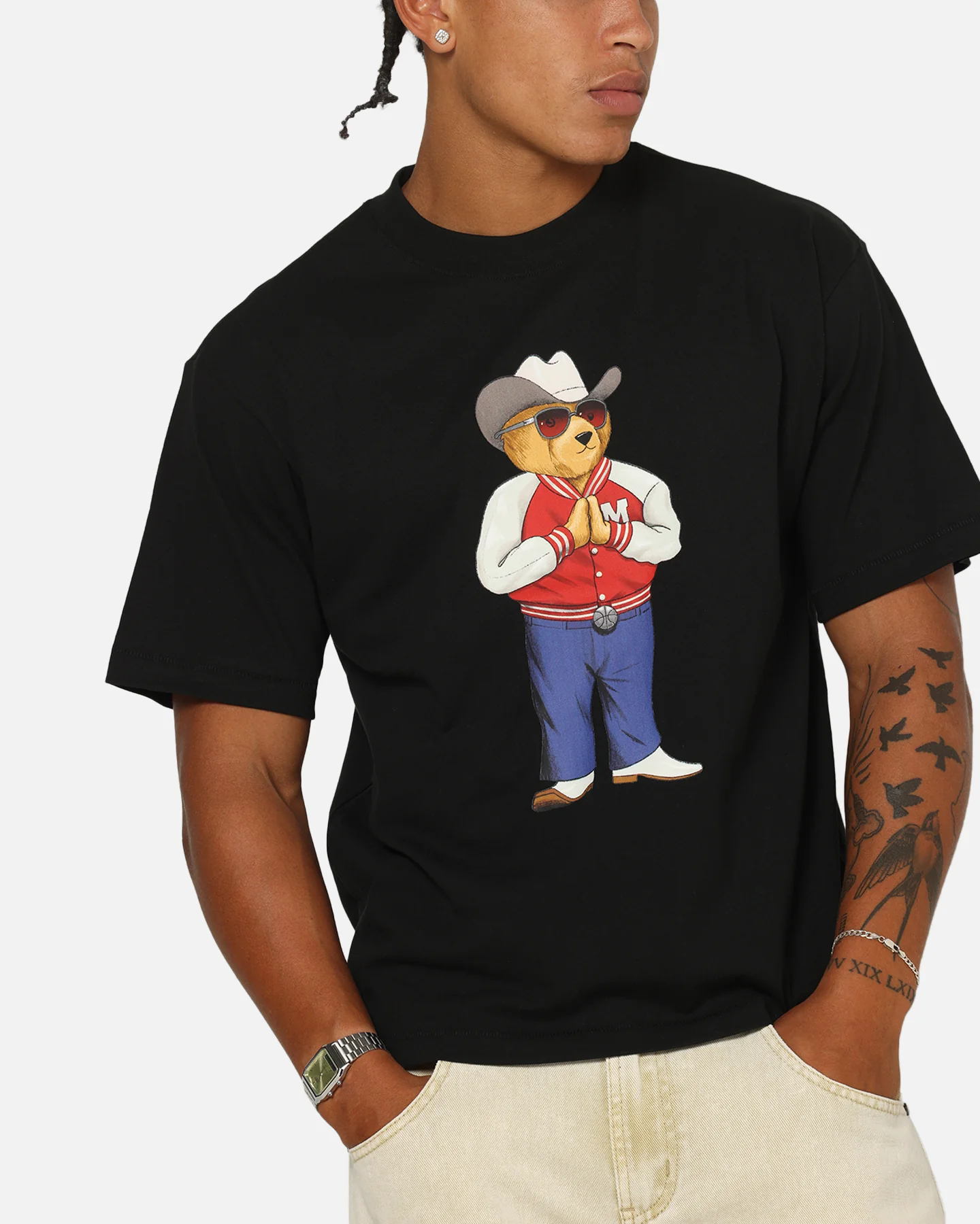 Market Hee-Haw Bear T-Shirt Black - Image 6
