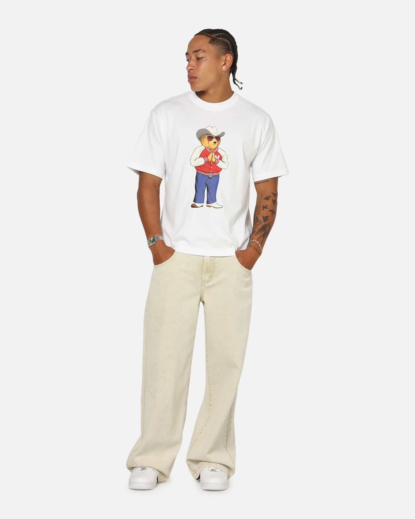 Market Hee-Haw Bear T-Shirt White - Image 2