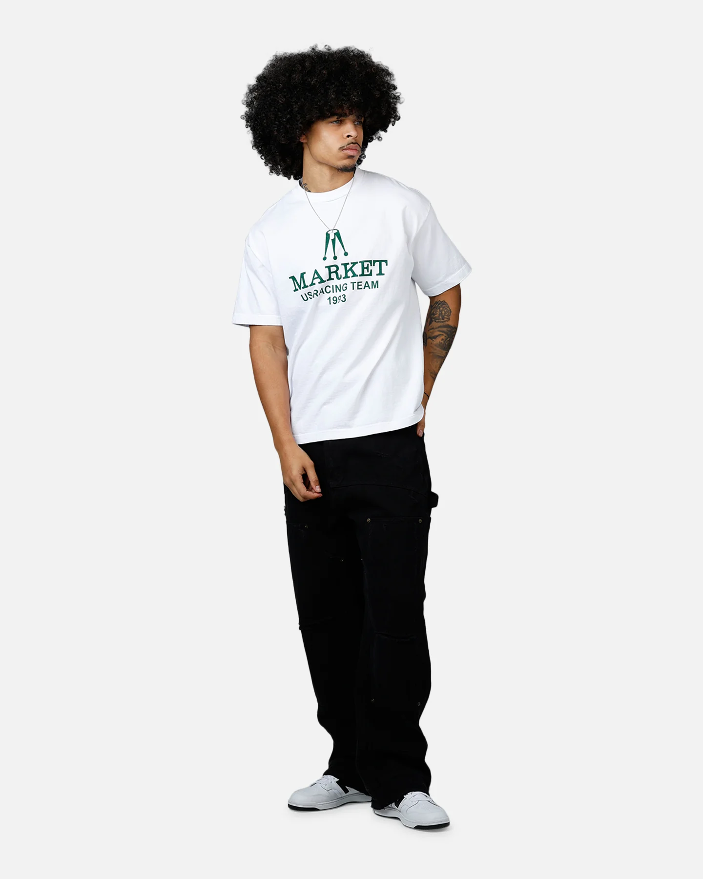 Market Relax Team Racing T-Shirt White - Image 3