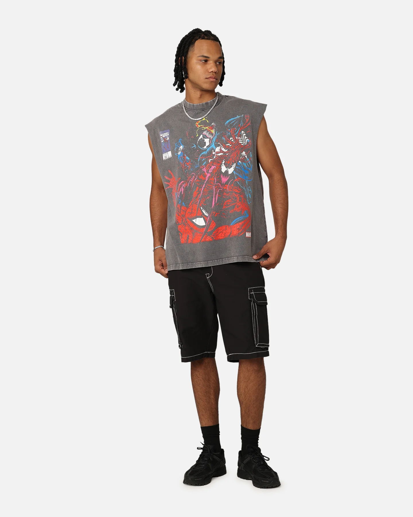 Marvel Spider-Man Maximum Carnage Muscle T-Shirt Charcoal - Image 3