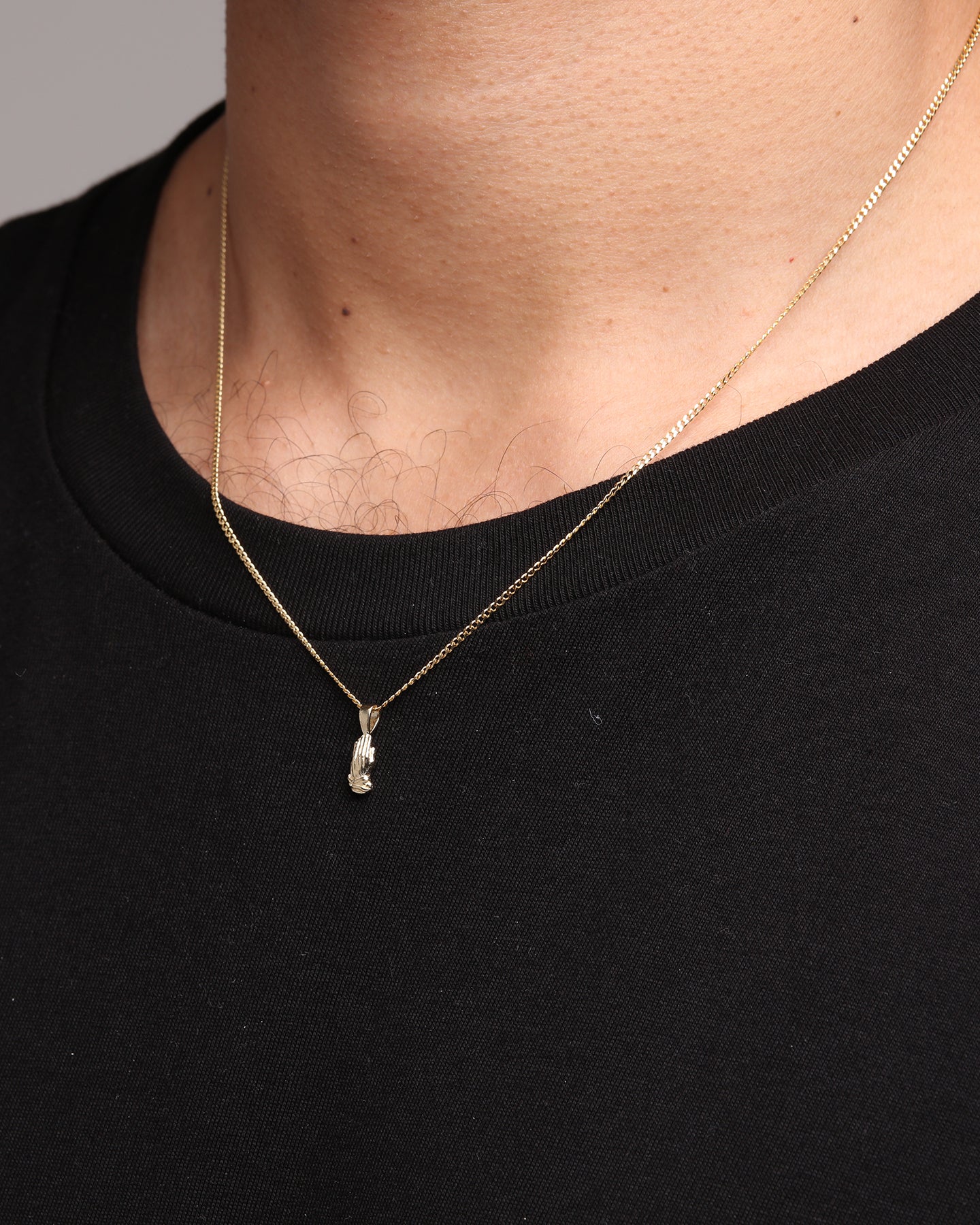 Mister Mini Praying Hands Pendant 14KT Gold - Image 3