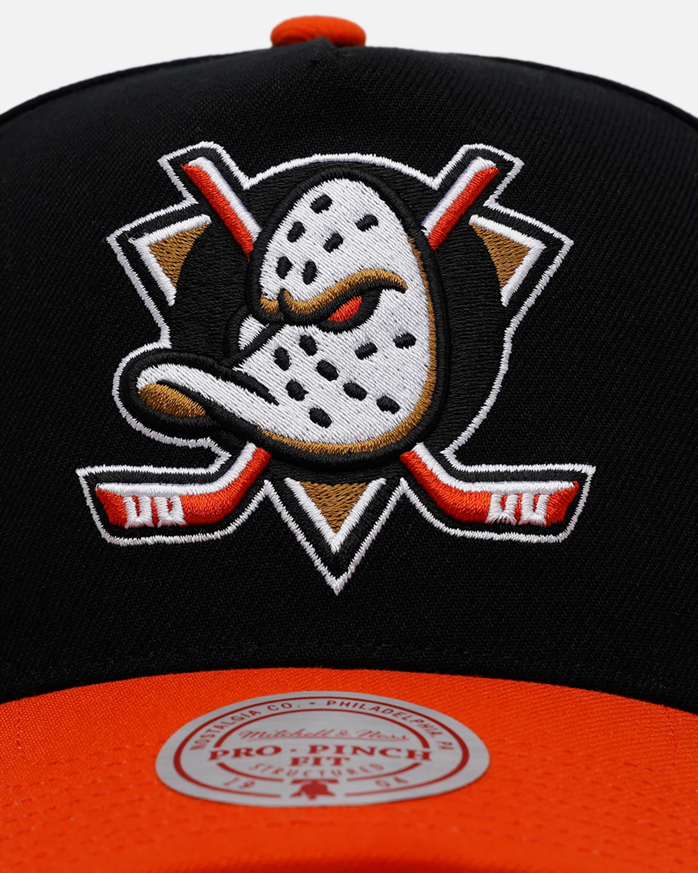 Mitchell & Ness Anaheim Ducks 'Ducks Variety Pack' Pro Pinch Snapback Black/Orange - Image 5