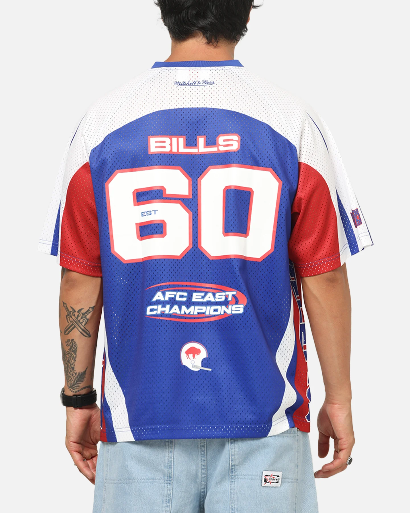Mitchell & Ness Buffalo Bills Warehouse Rave Jersey White/Blue/Red