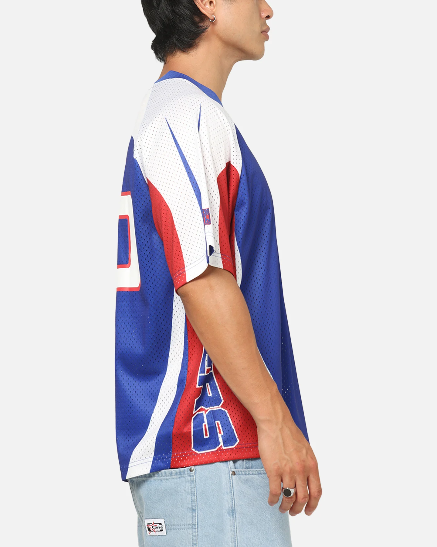 Mitchell & Ness Buffalo Bills Warehouse Rave Jersey White/Blue/Red - Image 5