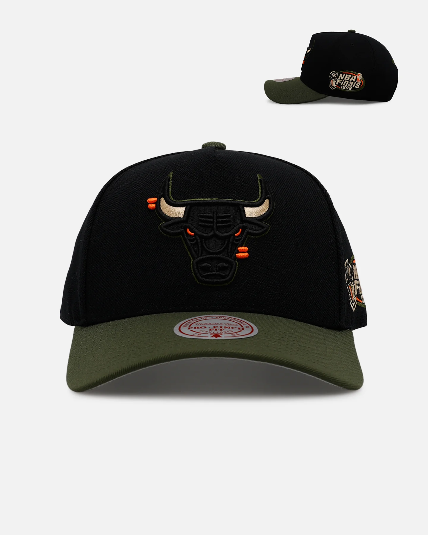 Mitchell & Ness Chicago Bulls 'Olive Cargos' Pro Pinch Snapback Olive/Black