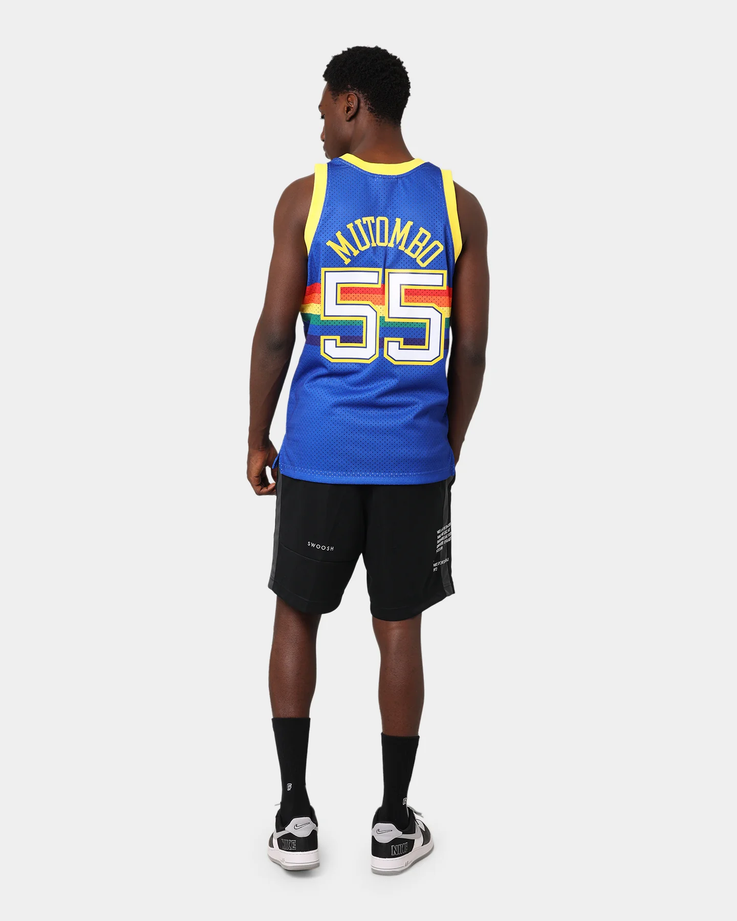 Mitchell & Ness Denver Nuggets Dikembe Mutombo #55 RD '91-'92 Swingman Jersey Royal - Image 2