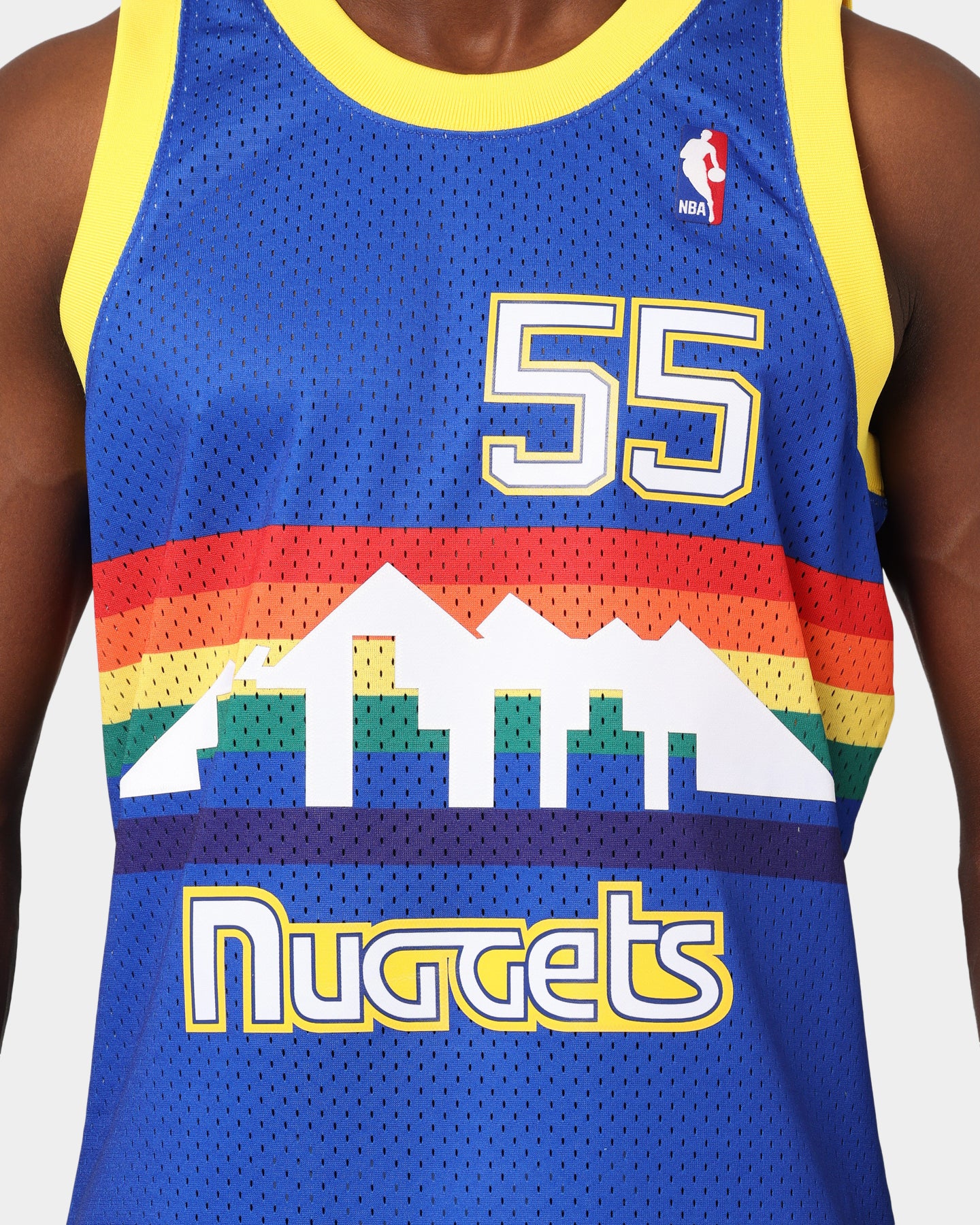Mitchell & Ness Denver Nuggets Dikembe Mutombo #55 RD '91-'92 Swingman Jersey Royal - Image 3