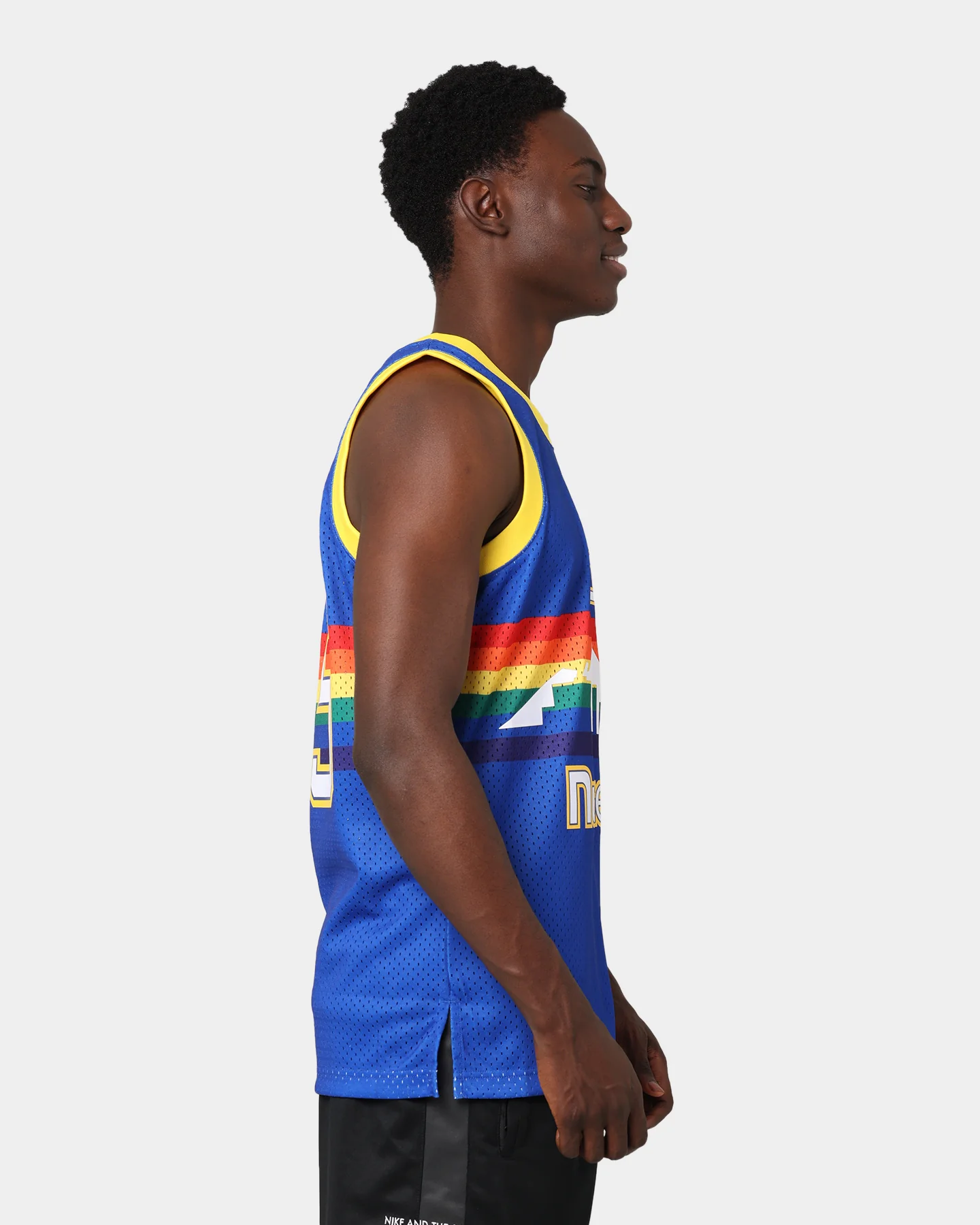 Mitchell & Ness Denver Nuggets Dikembe Mutombo #55 RD '91-'92 Swingman Jersey Royal - Image 5