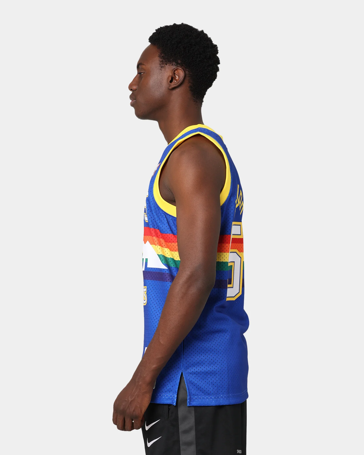 Mitchell & Ness Denver Nuggets Dikembe Mutombo #55 RD '91-'92 Swingman Jersey Royal - Image 6