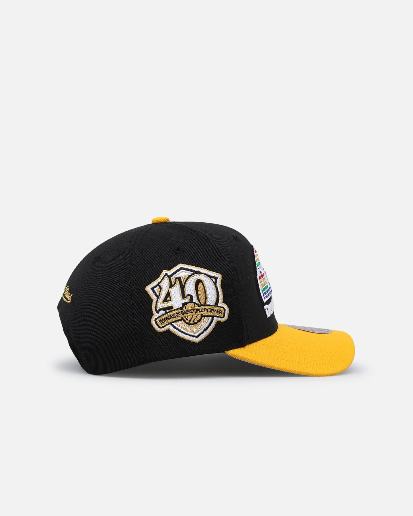 Mitchell & Ness Denver Nuggets "Enter The Dragon" Pro Crown Snapback Black/Ochre - Image 3