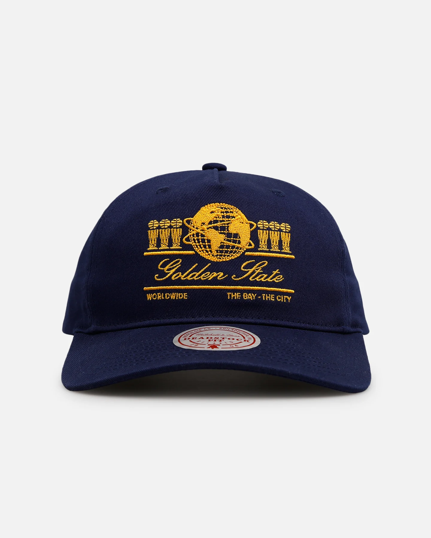 Mitchell & Ness Golden State Warriors 'Worldwide' Deadstock Snapback Navy