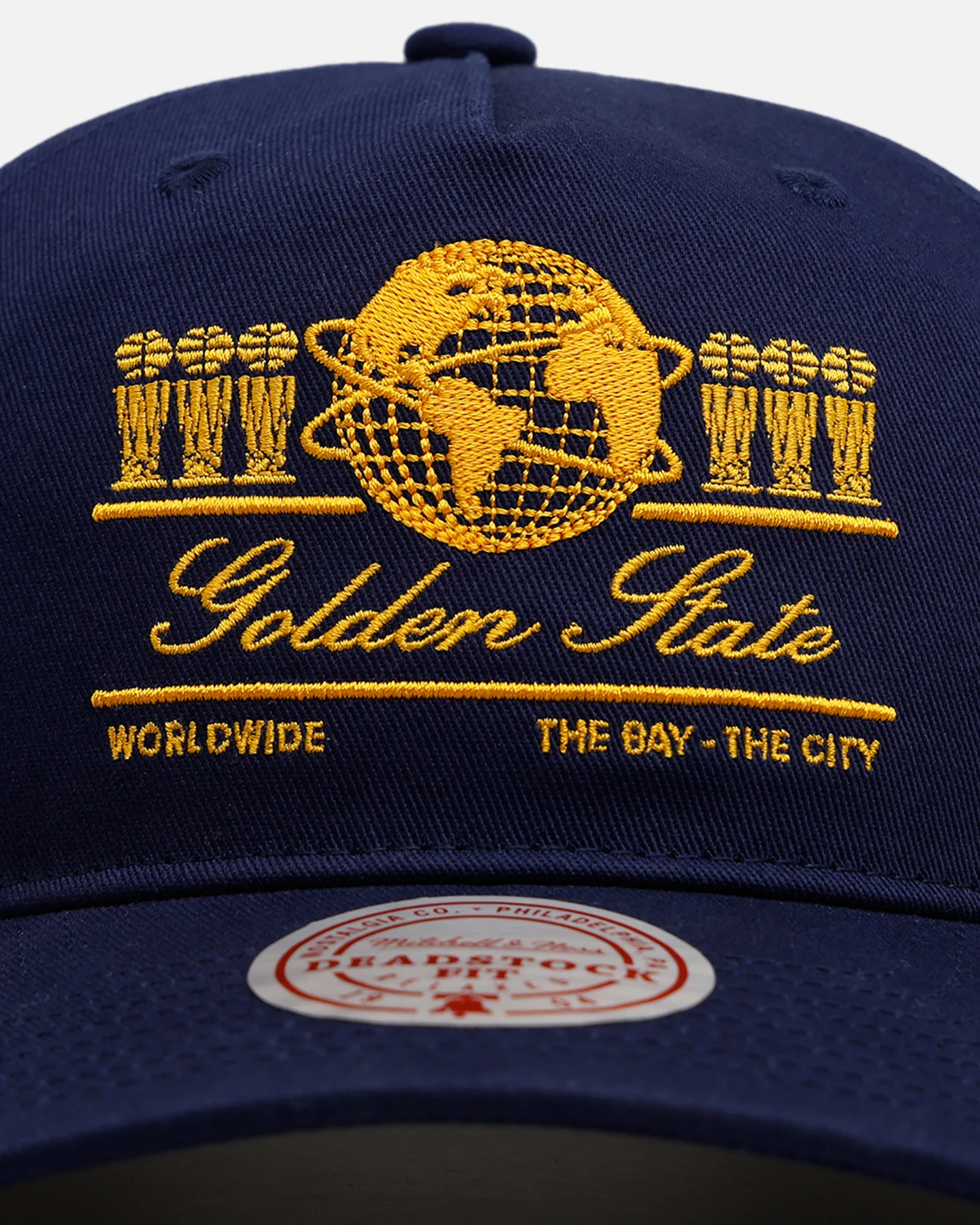 Mitchell & Ness Golden State Warriors 'Worldwide' Deadstock Snapback Navy - Image 5