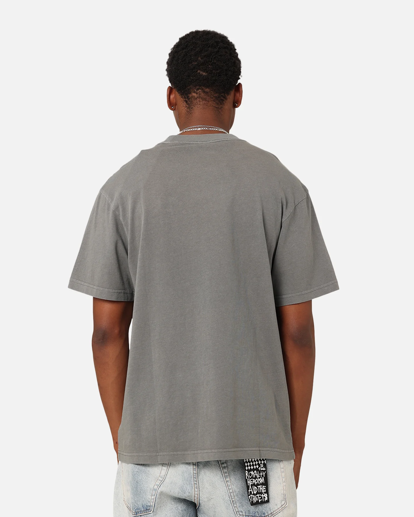 Mitchell & Ness Las Vegas Raiders Wave Arch T-Shirt Gunmetal - Image 4