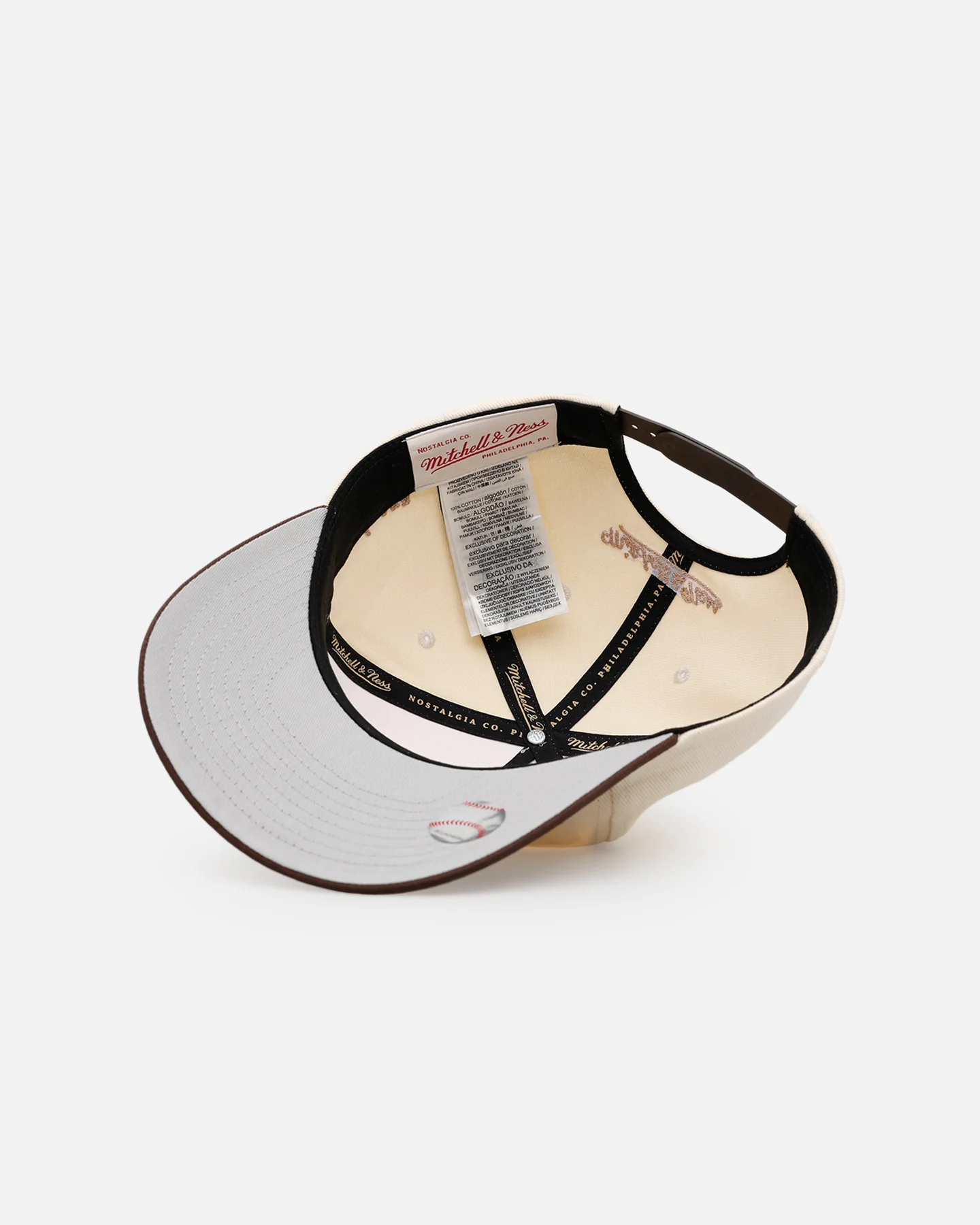 Mitchell & Ness Los Angeles Dodgers 'Hand Stitch' Deadstock Snapback Brown - Image 6