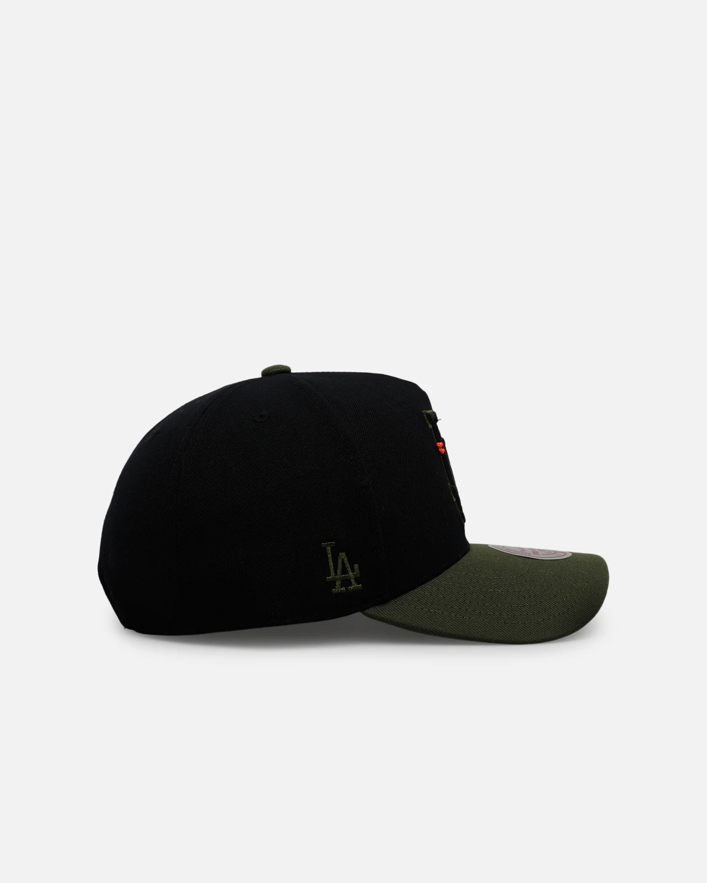 Mitchell & Ness Los Angeles Dodgers 'Olive Cargos' Pro Pinch Snapback Olive/Black - Image 3