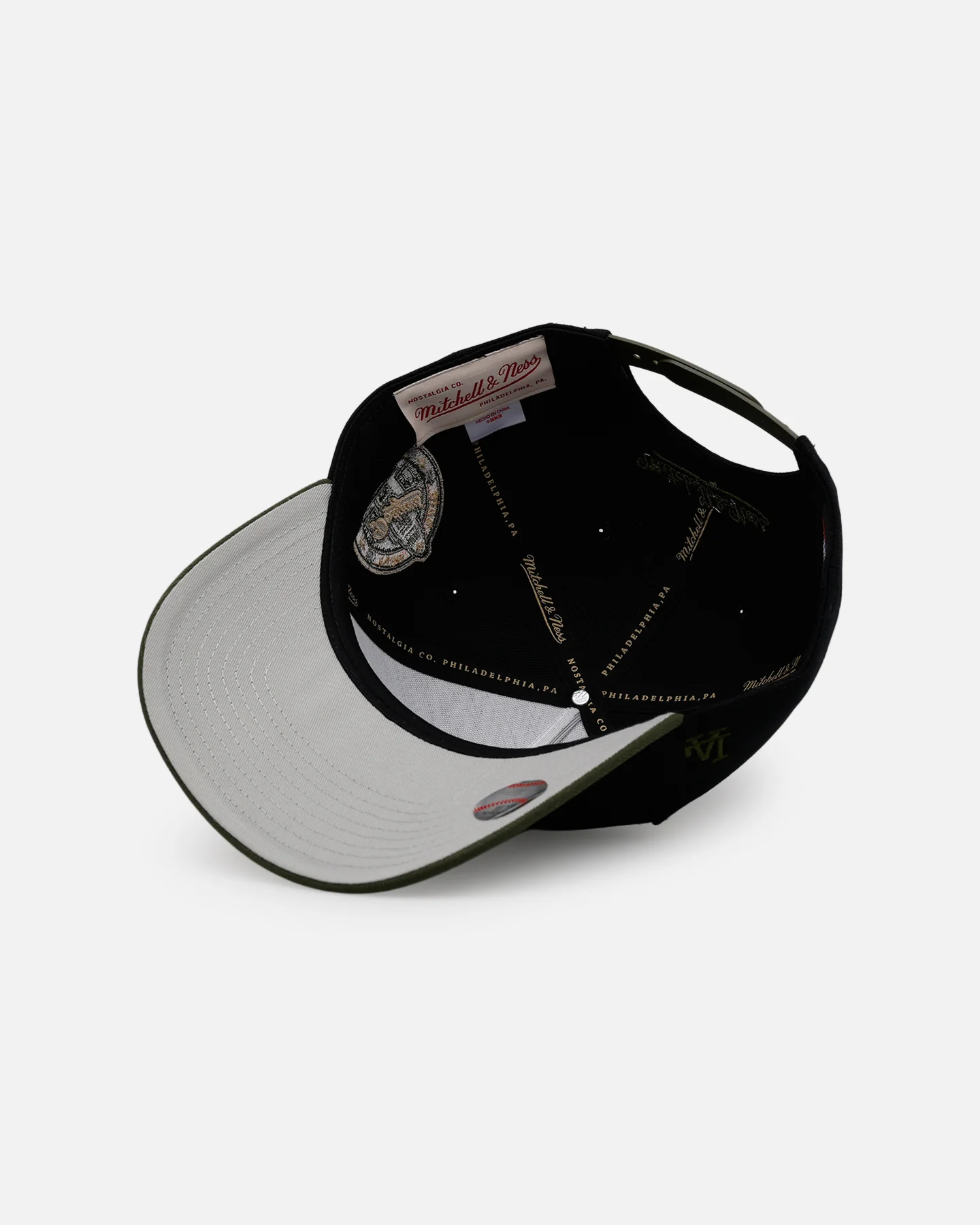 Mitchell & Ness Los Angeles Dodgers 'Olive Cargos' Pro Pinch Snapback Olive/Black - Image 6